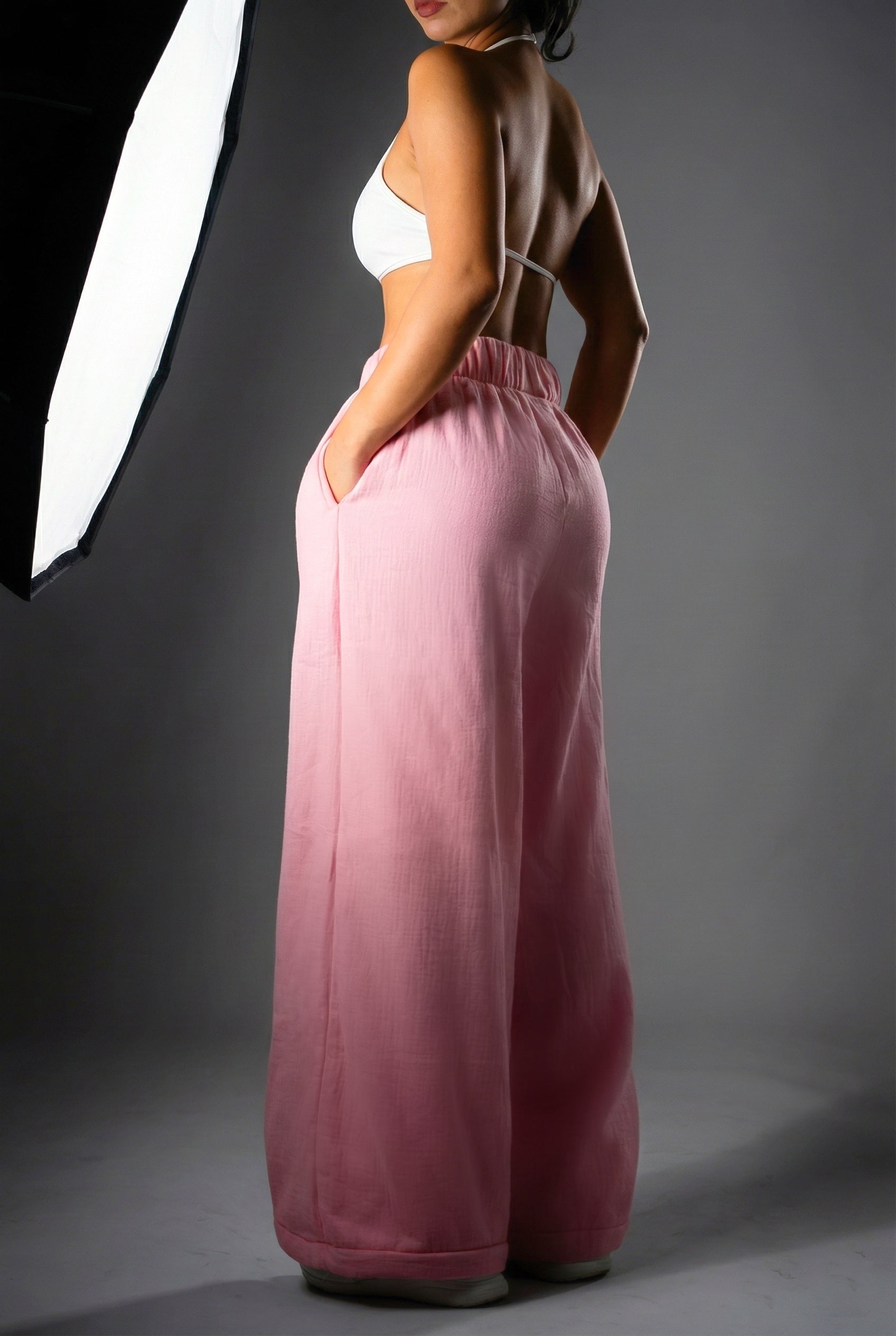 Oversized Blanket Joggers (Pink)