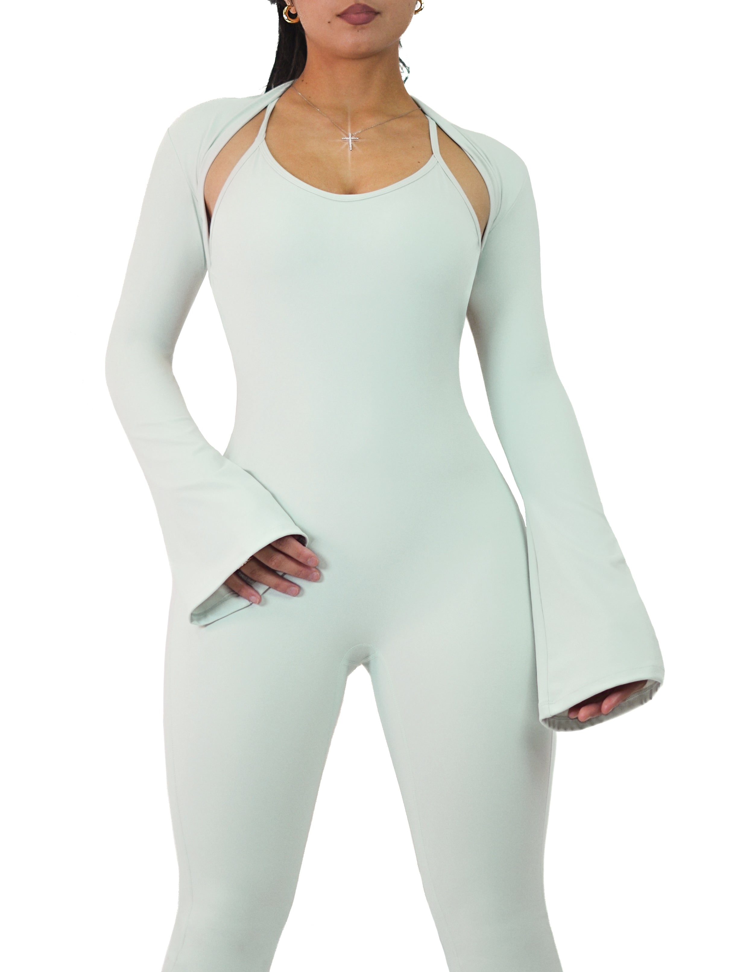 Flared Bolero Long Sleeves (Misty)