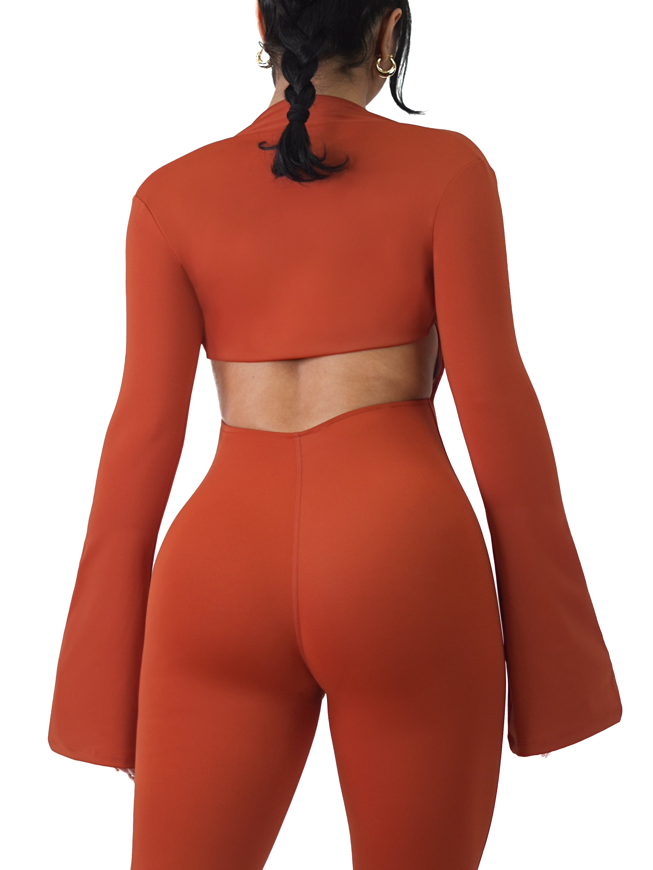 Flared Bolero Long Sleeves (Sunset Rouge)