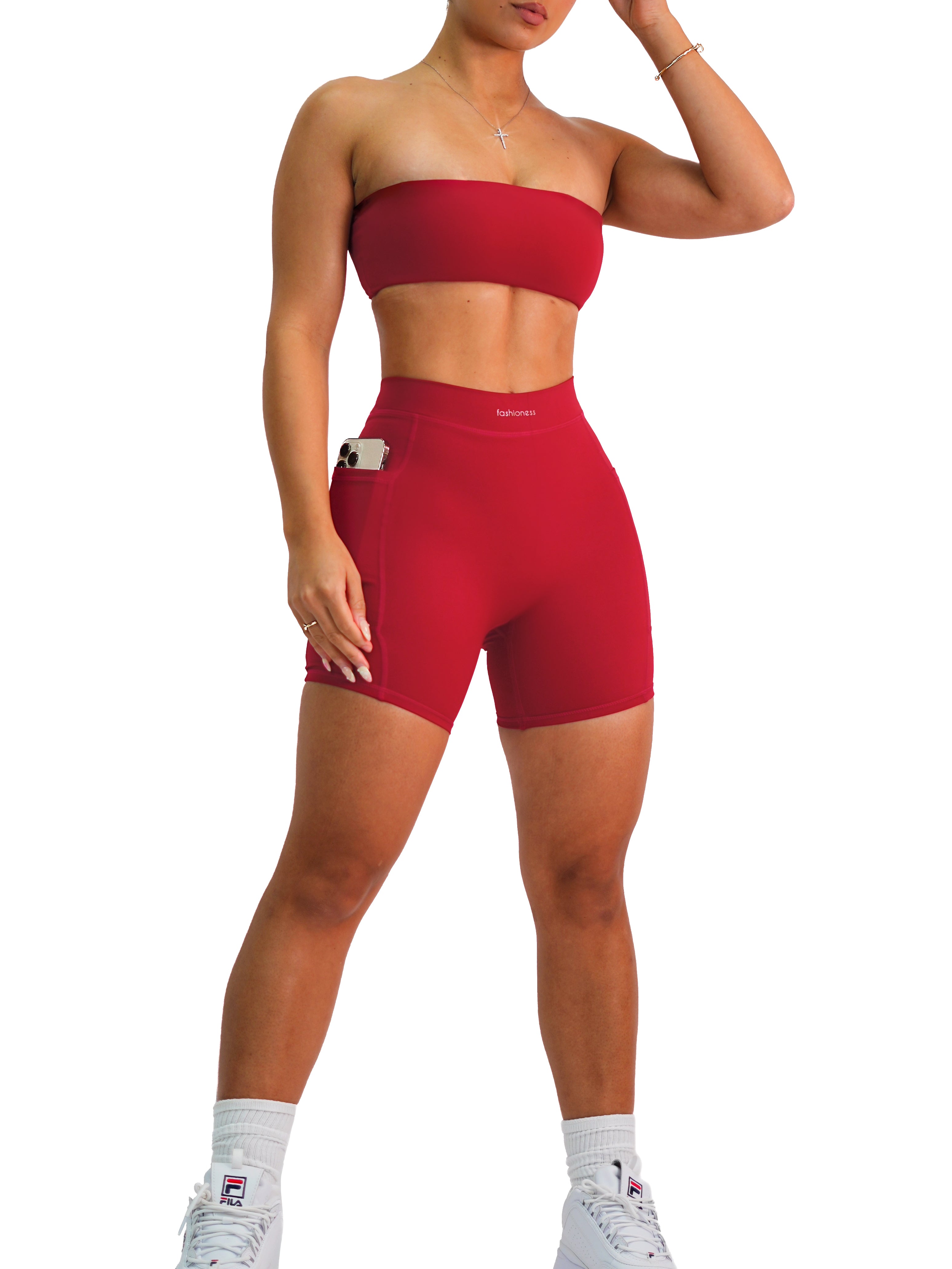 Premier V Back Pocket Shorts (Cherry Red)