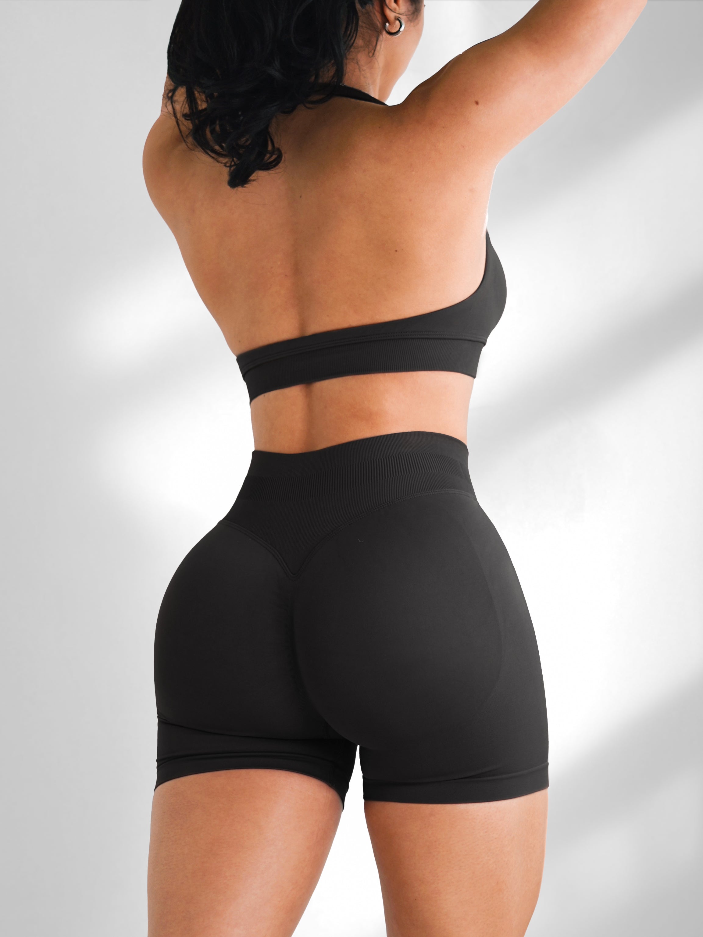 Curve Club Halter Sports Bra (Black)