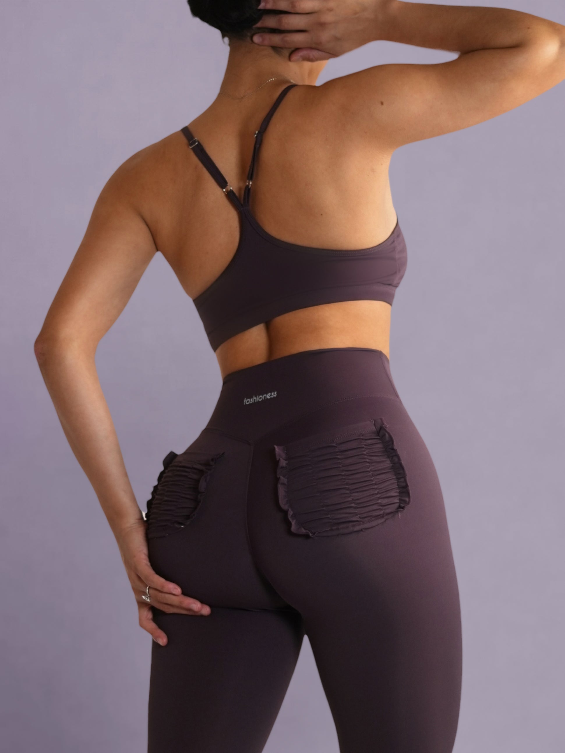 Bratty Sports Bra (Heather Purple)