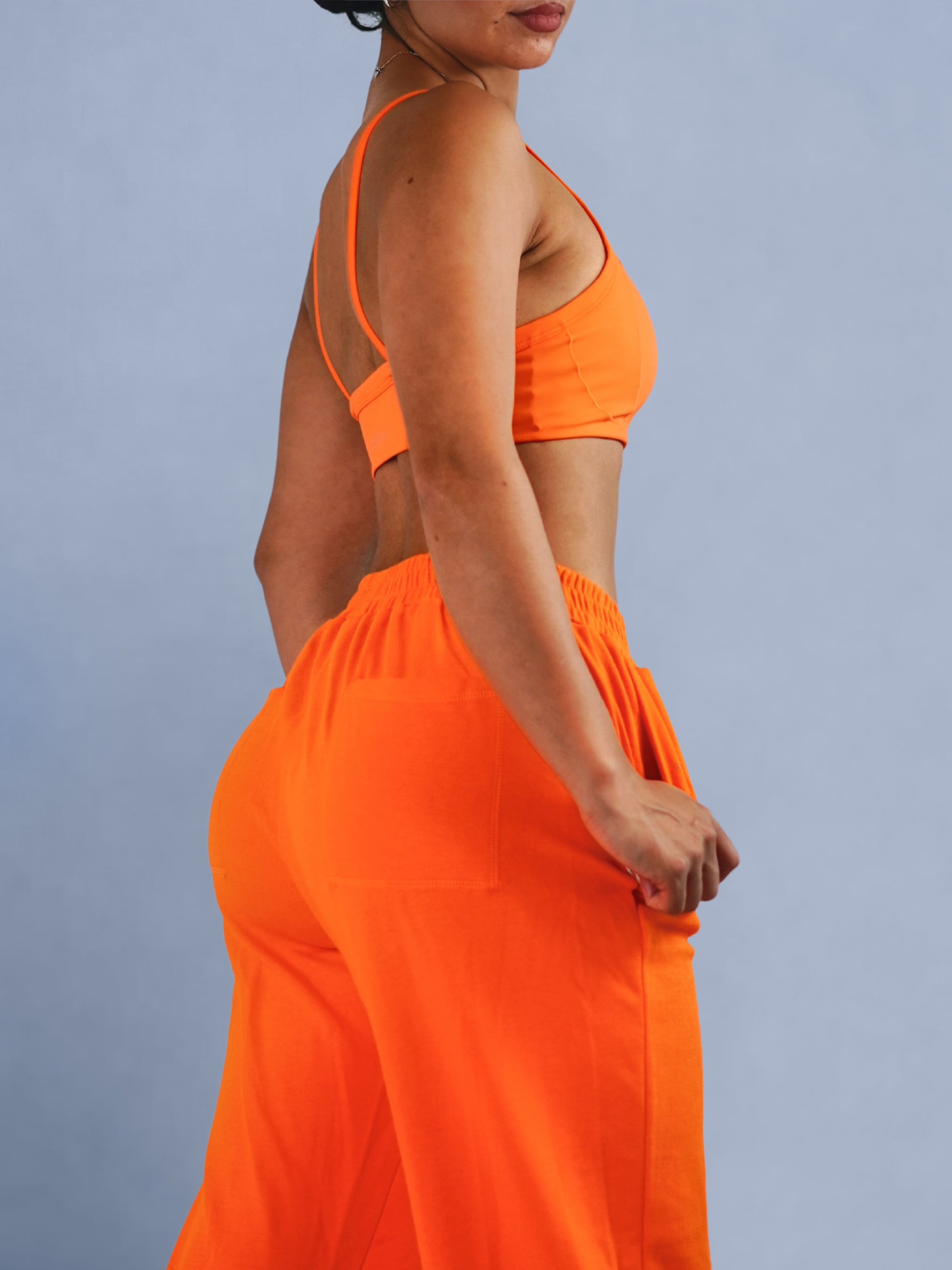 Cutesy Lightweight Sports Bra (Orange Sunset)