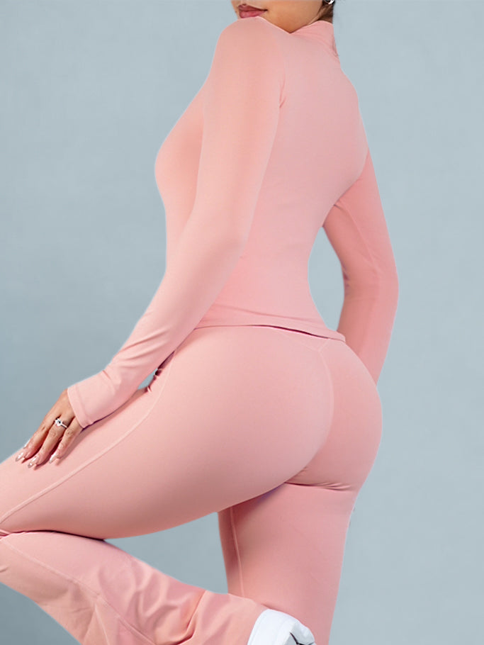 Timeless Half-Zip Long Sleeve (Peachy Pink)