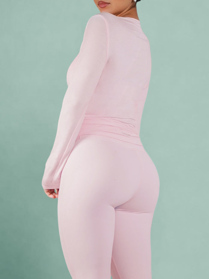 Pilates Core Wrap Top (Ballet Pink)