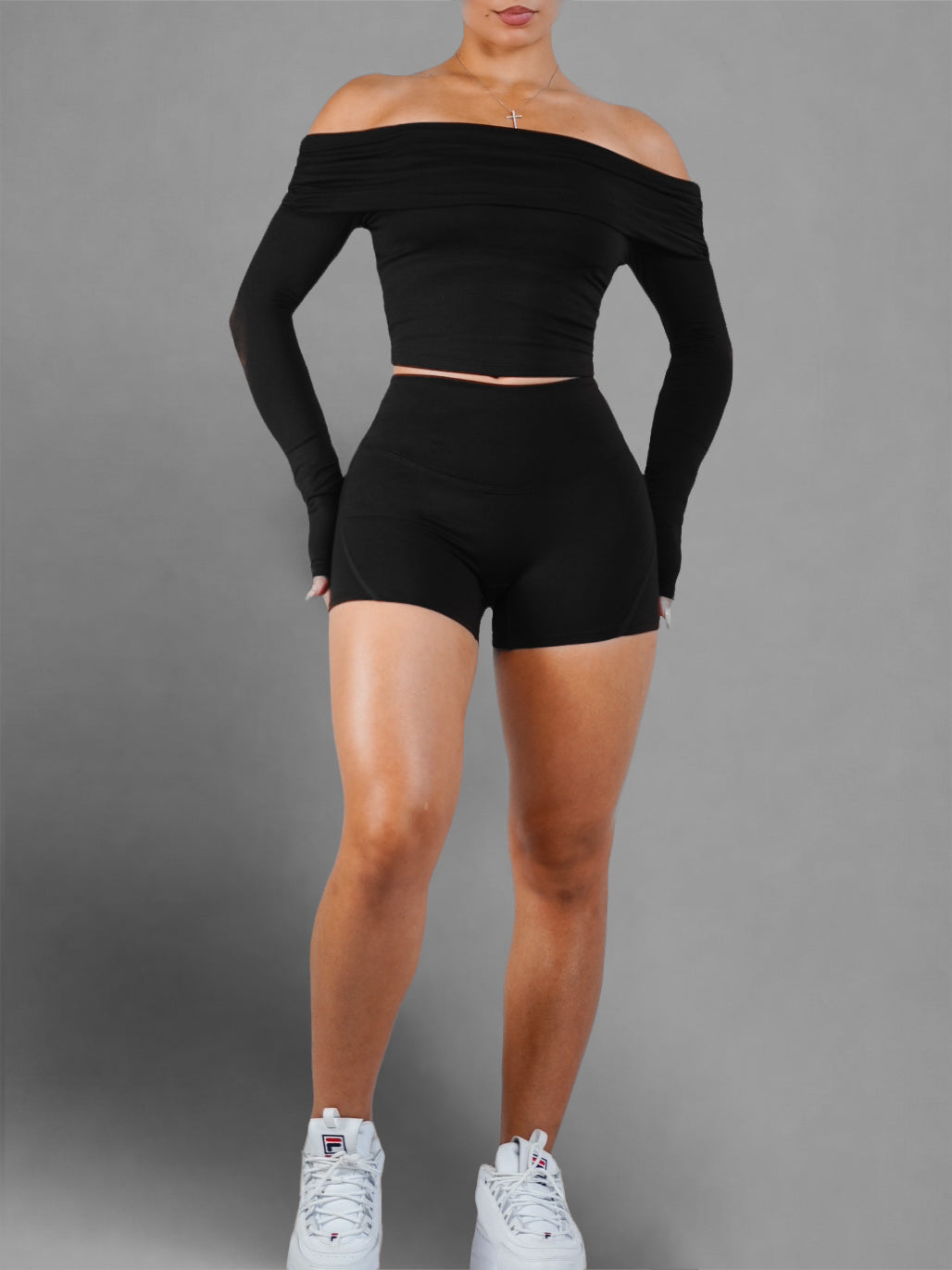 Teaser High Waisted Shorts (Black)