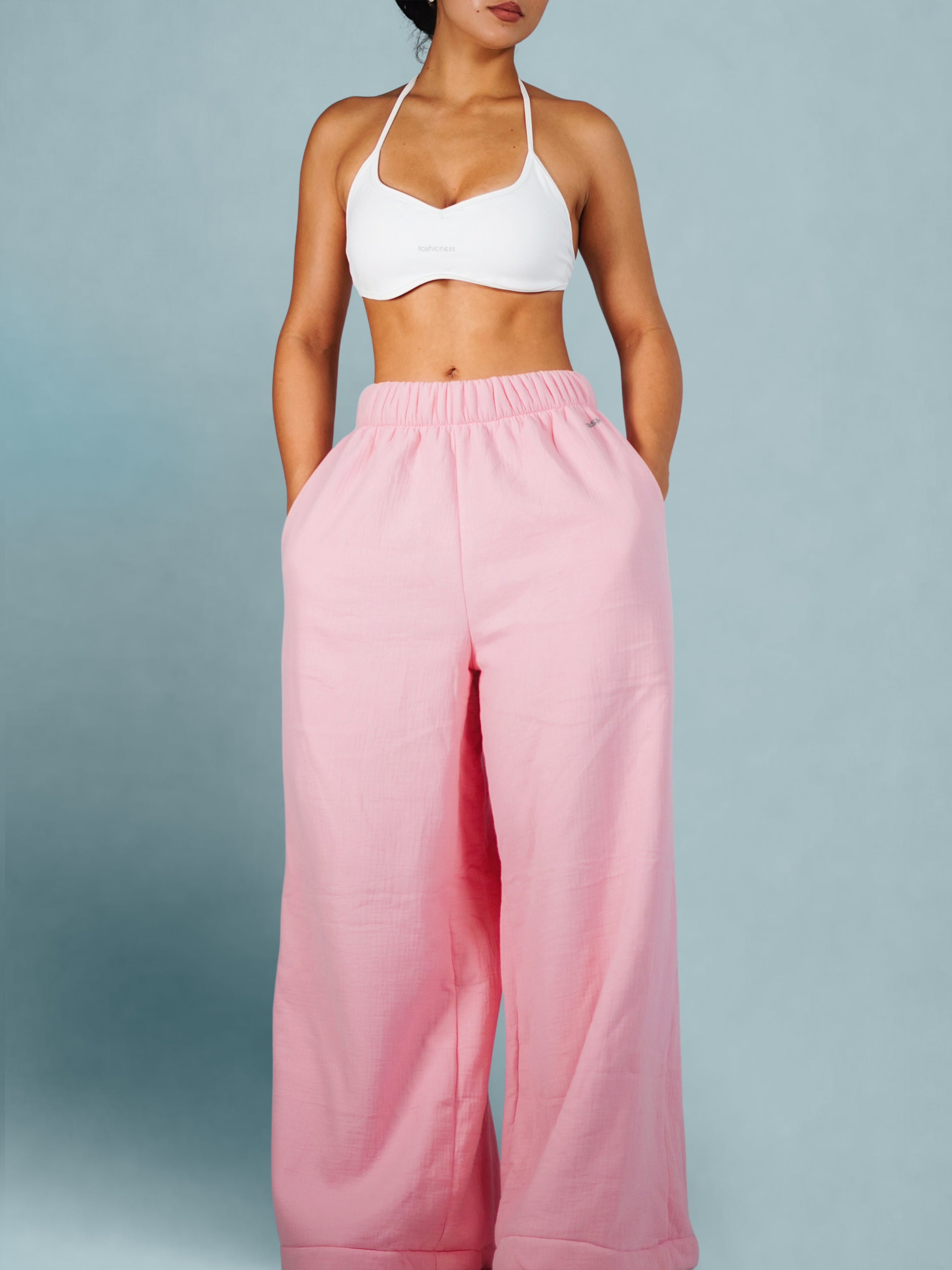 Oversized Blanket Joggers (Pink)