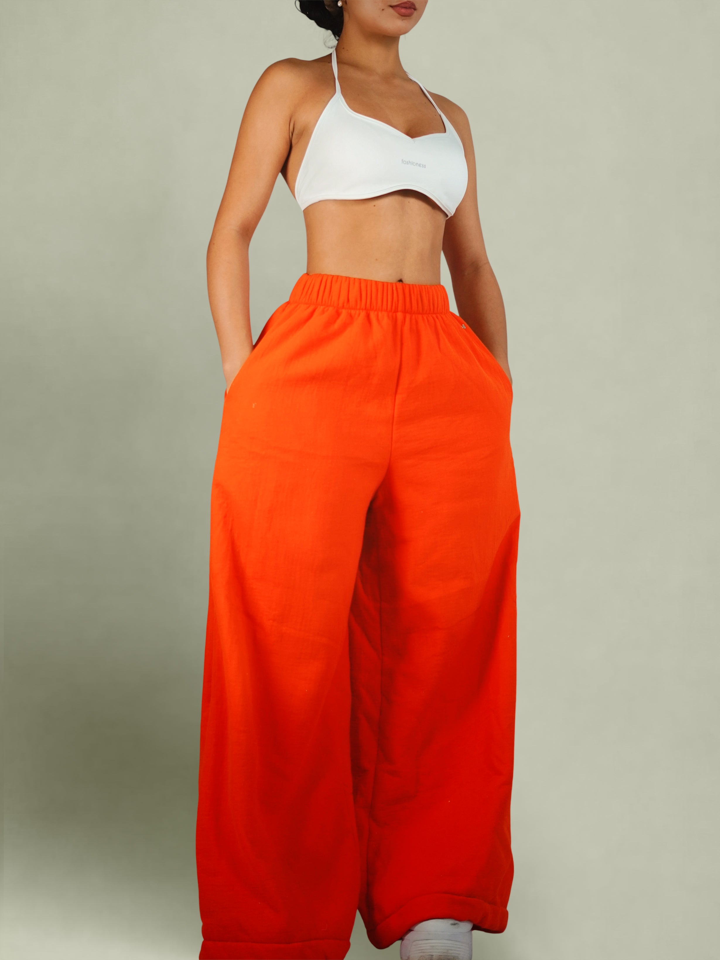 Oversized Blanket Joggers (Spice Orange)