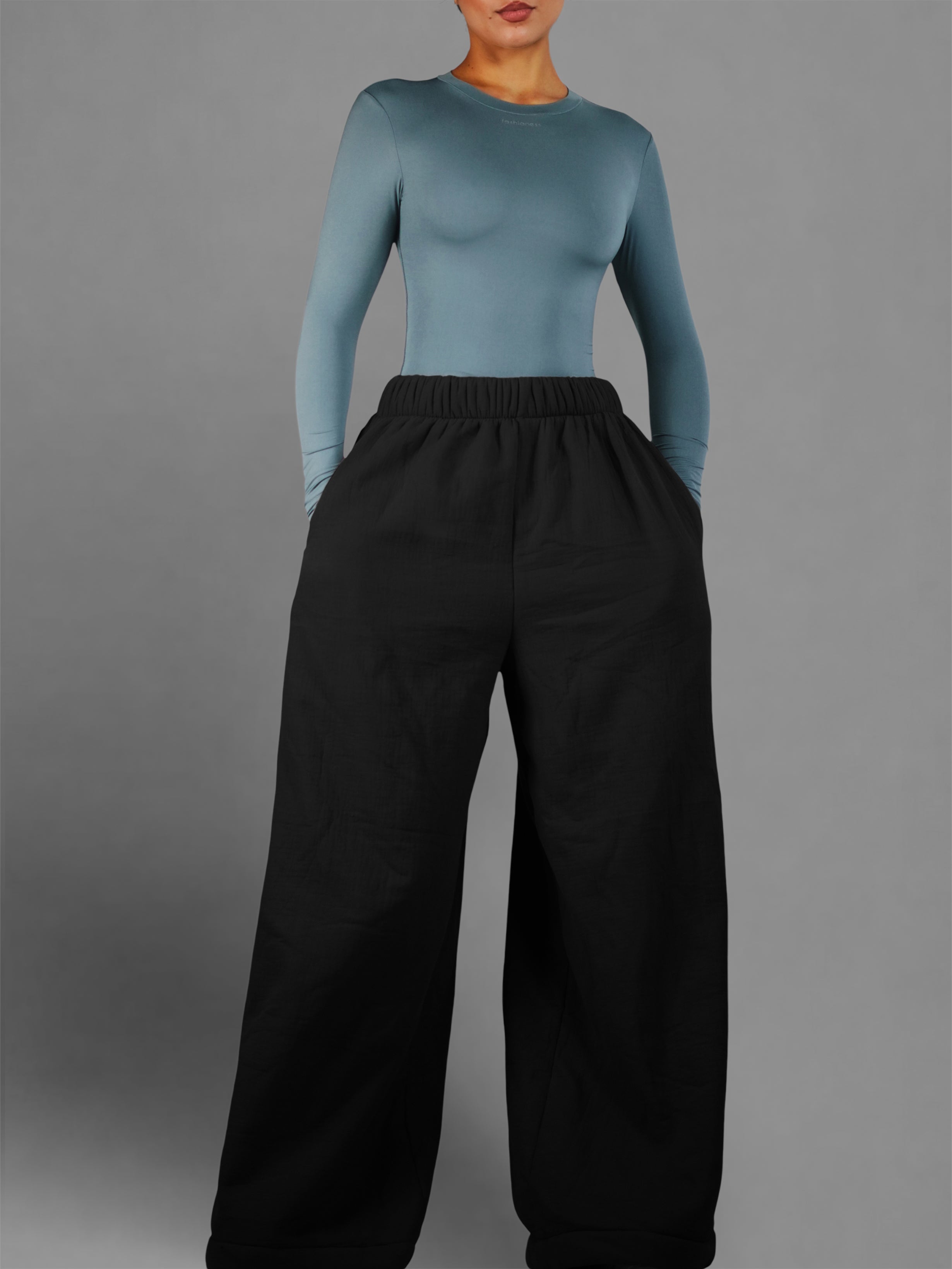 Oversized Blanket Joggers (Black)