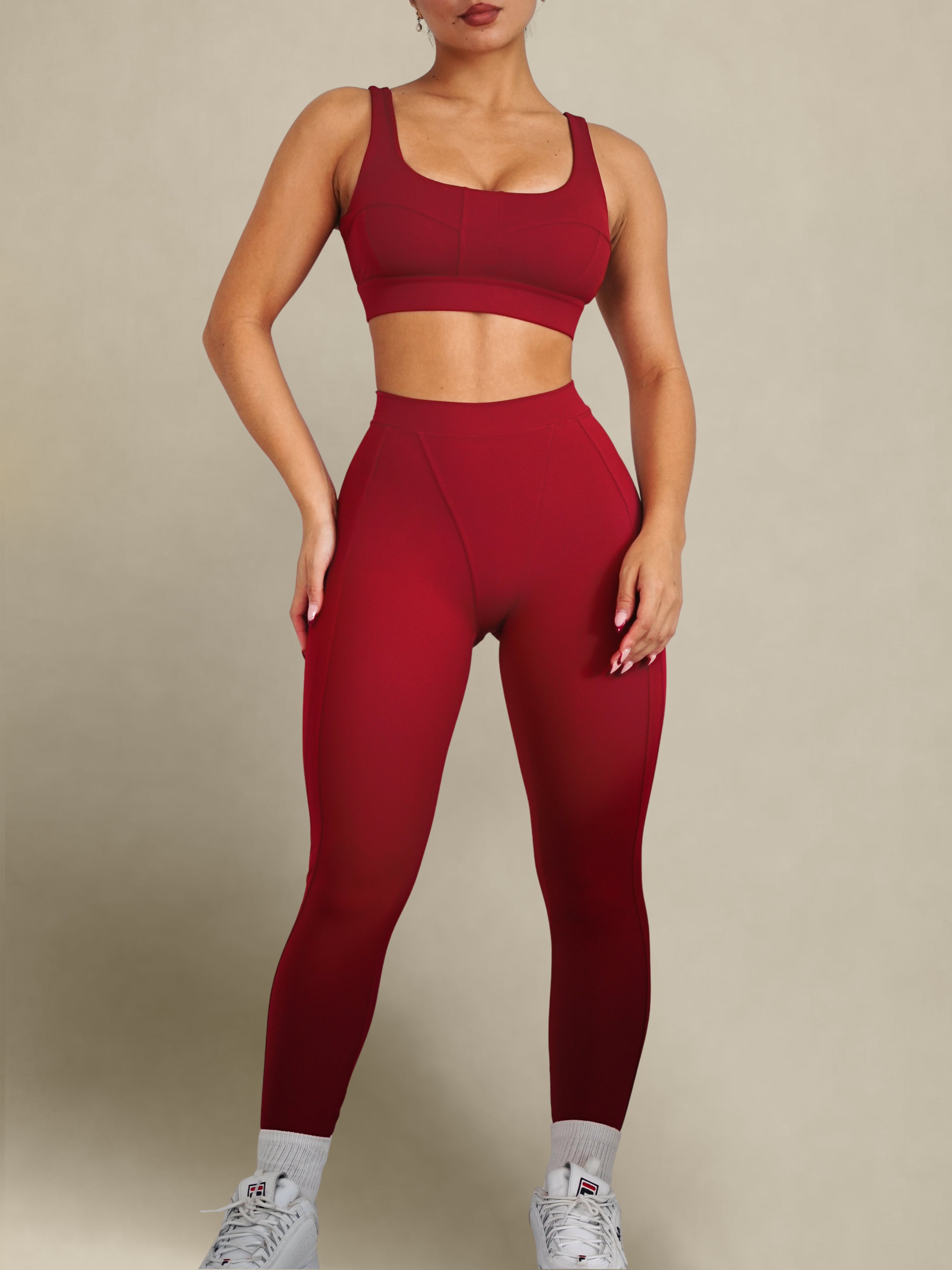 Seam Sculpt Leggings 2.0 (Cherry Crush)