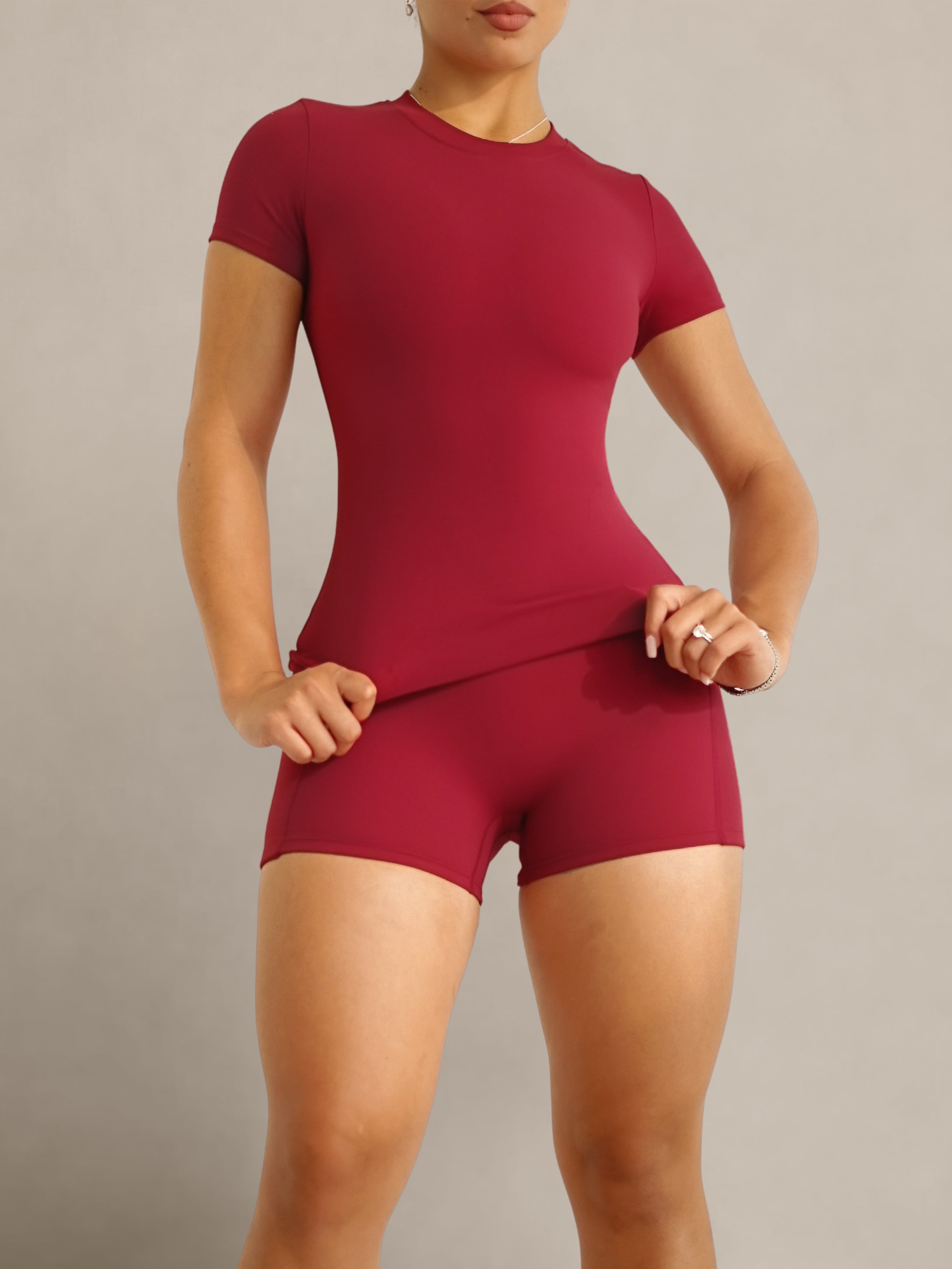 PureForm Short Sleeve Compression Top (Red Ting)
