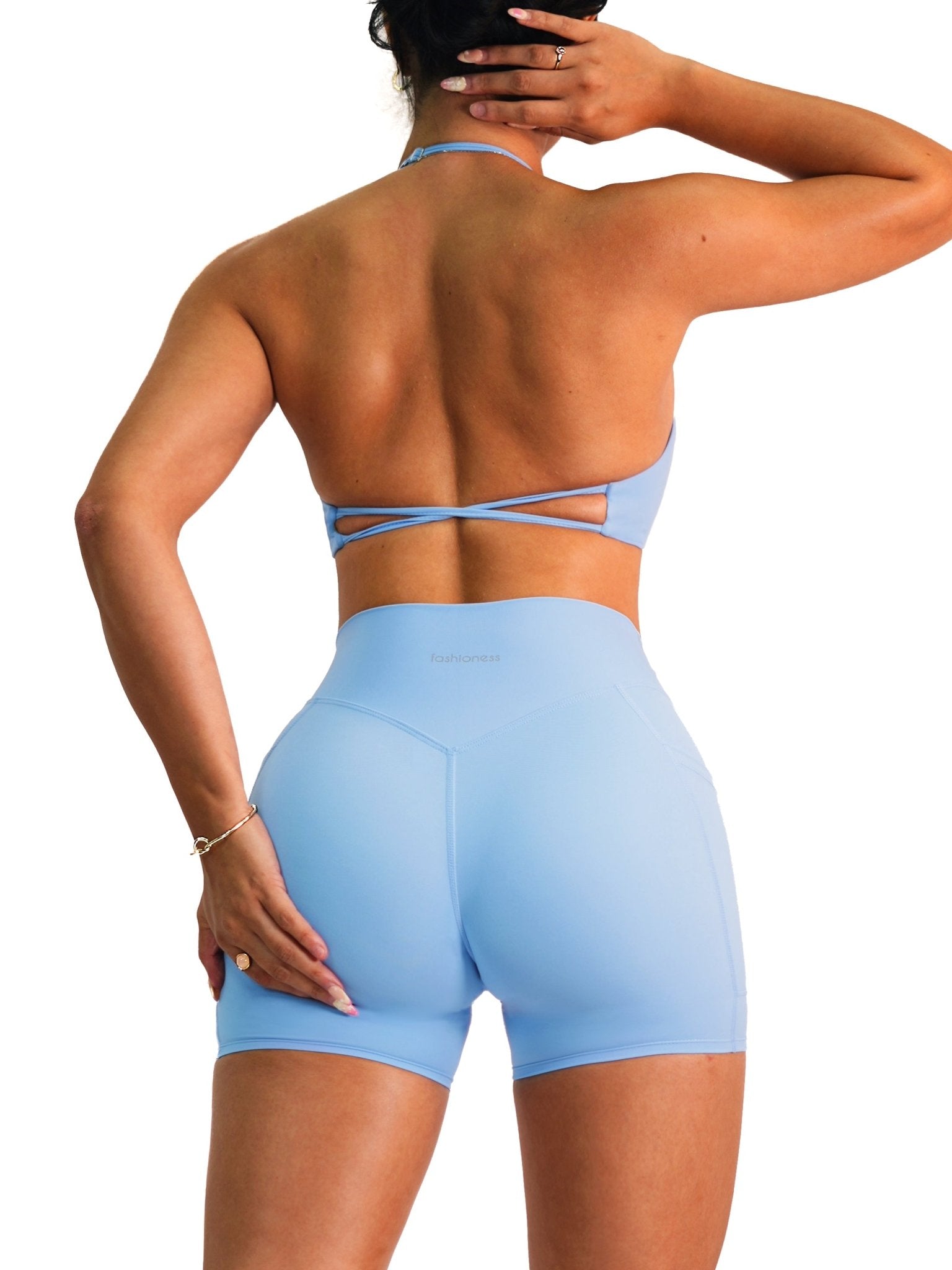 Adjustable Miami Sports Bra (Ocean Blue) - Fitness Fashioness