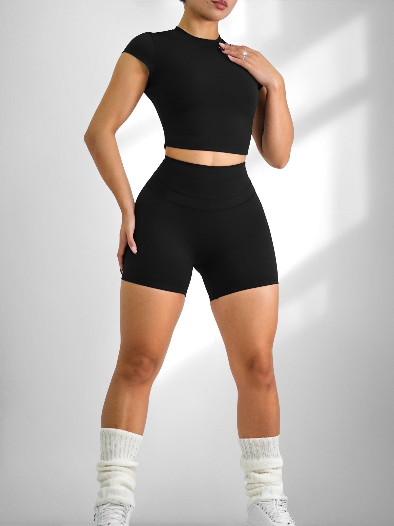 Align Athletic Shorts (Black) - Fitness Fashioness