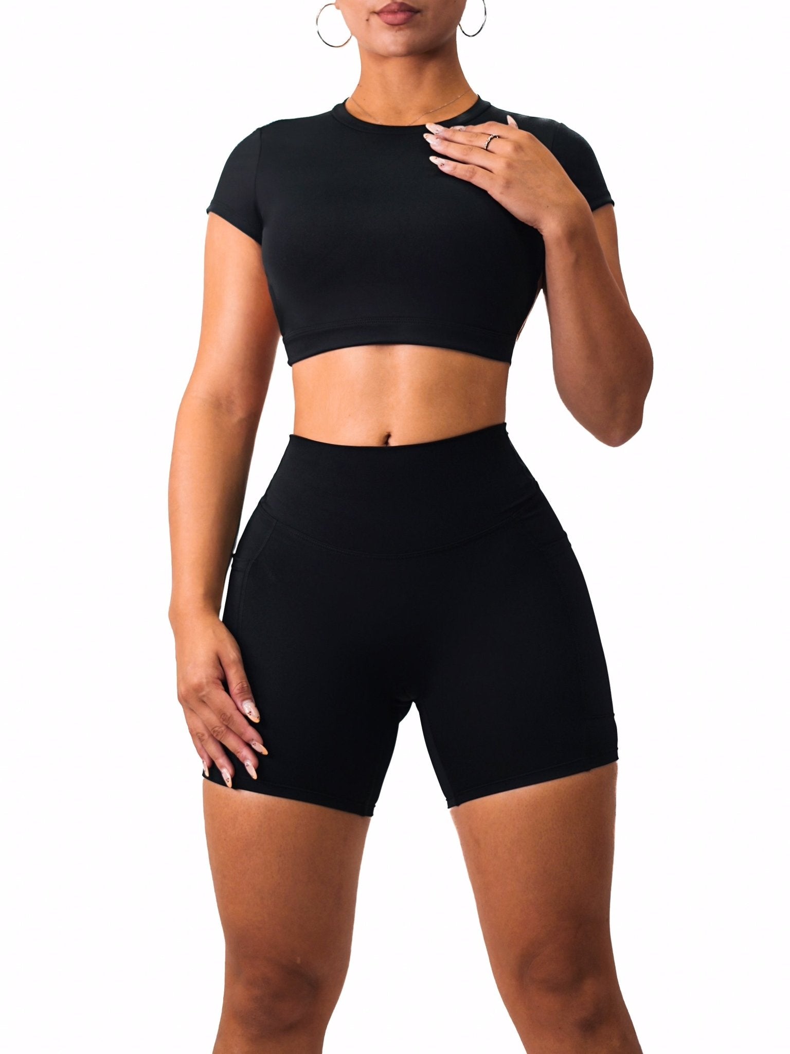 Backless Sports Top (Black) - Fitness Fashioness