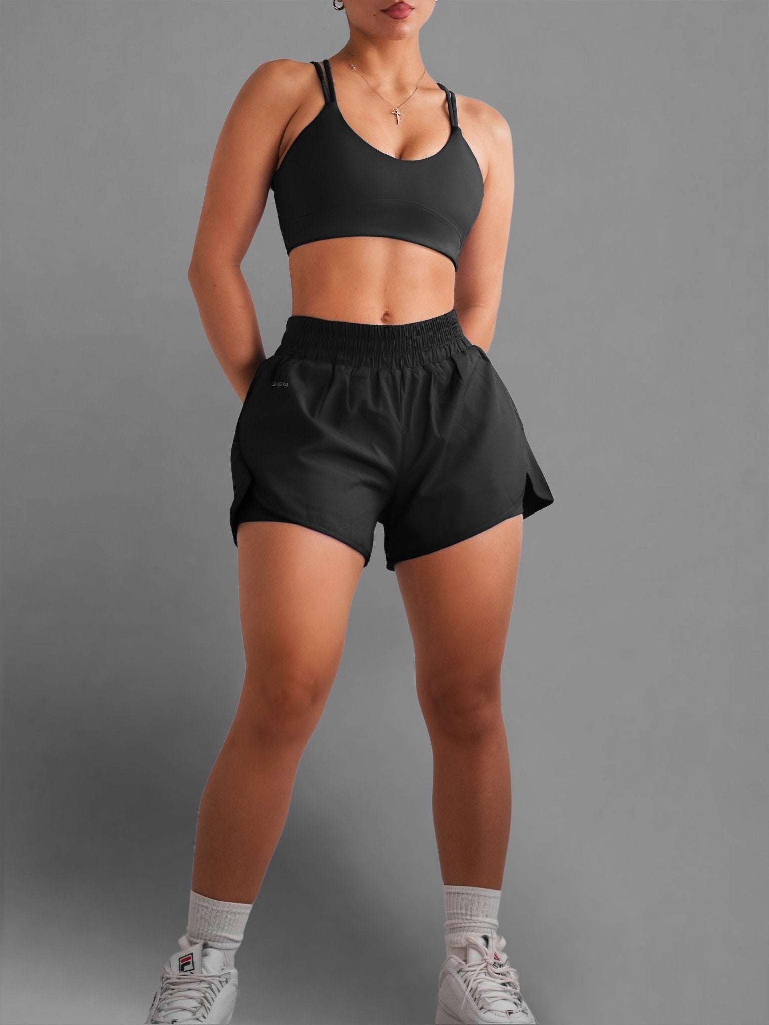 Ballerina Running Shorts (Black) - Fitness Fashioness