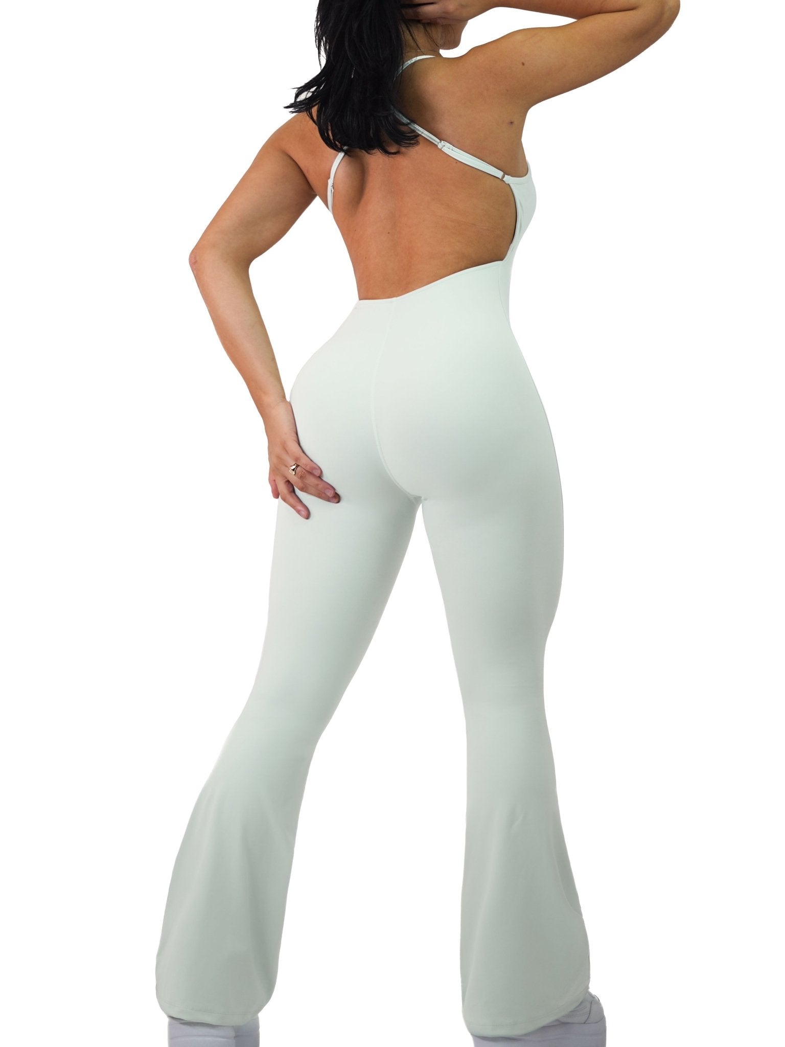 Bootcut Flare Jumpsuit (Misty) - Fitness Fashioness