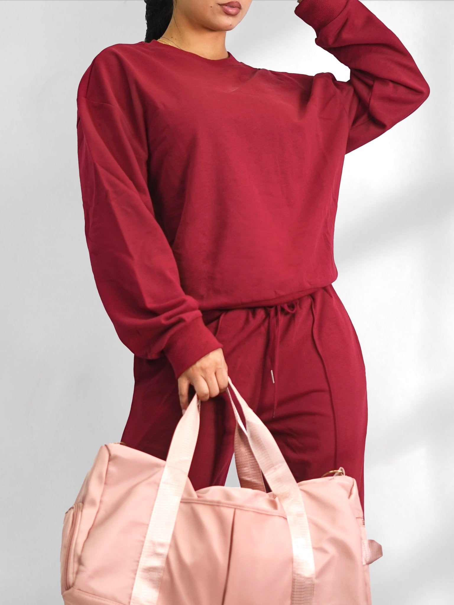 Charmed Sweatshirt (Cherry Red) - Fitness Fashioness