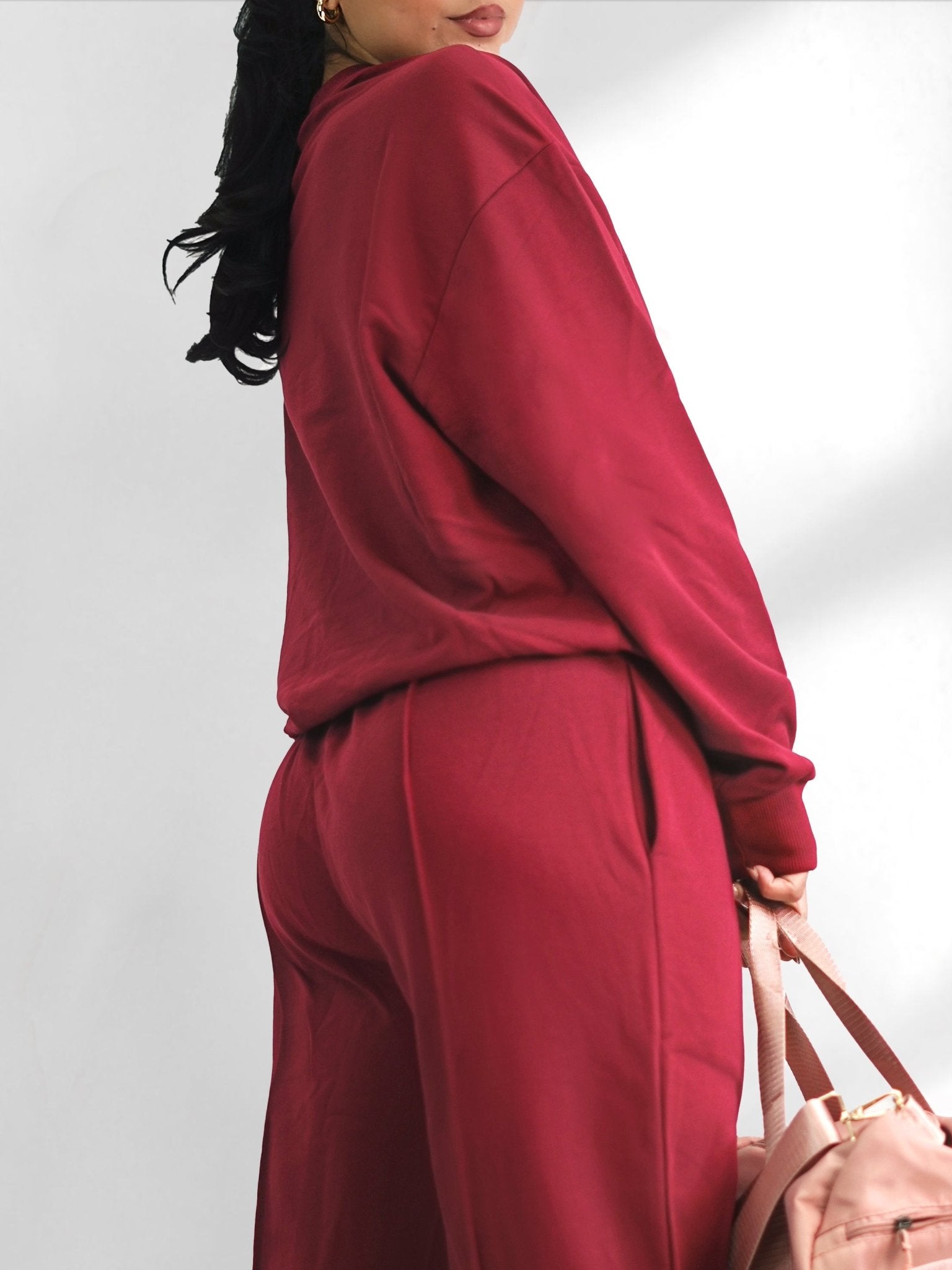 Charmed Sweatshirt (Cherry Red) - Fitness Fashioness