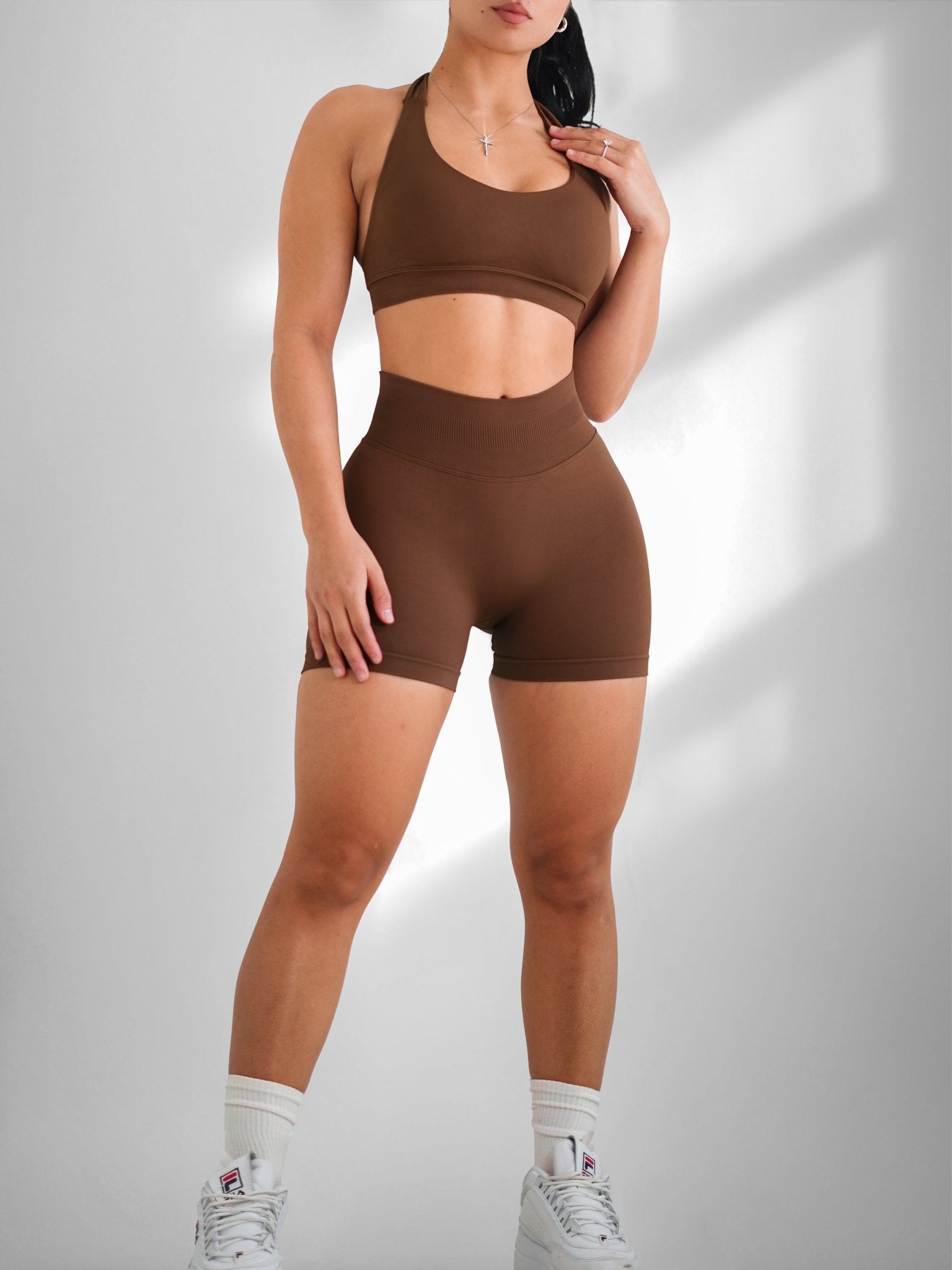 Curve Club Shorts (Espresso) - Fitness Fashioness