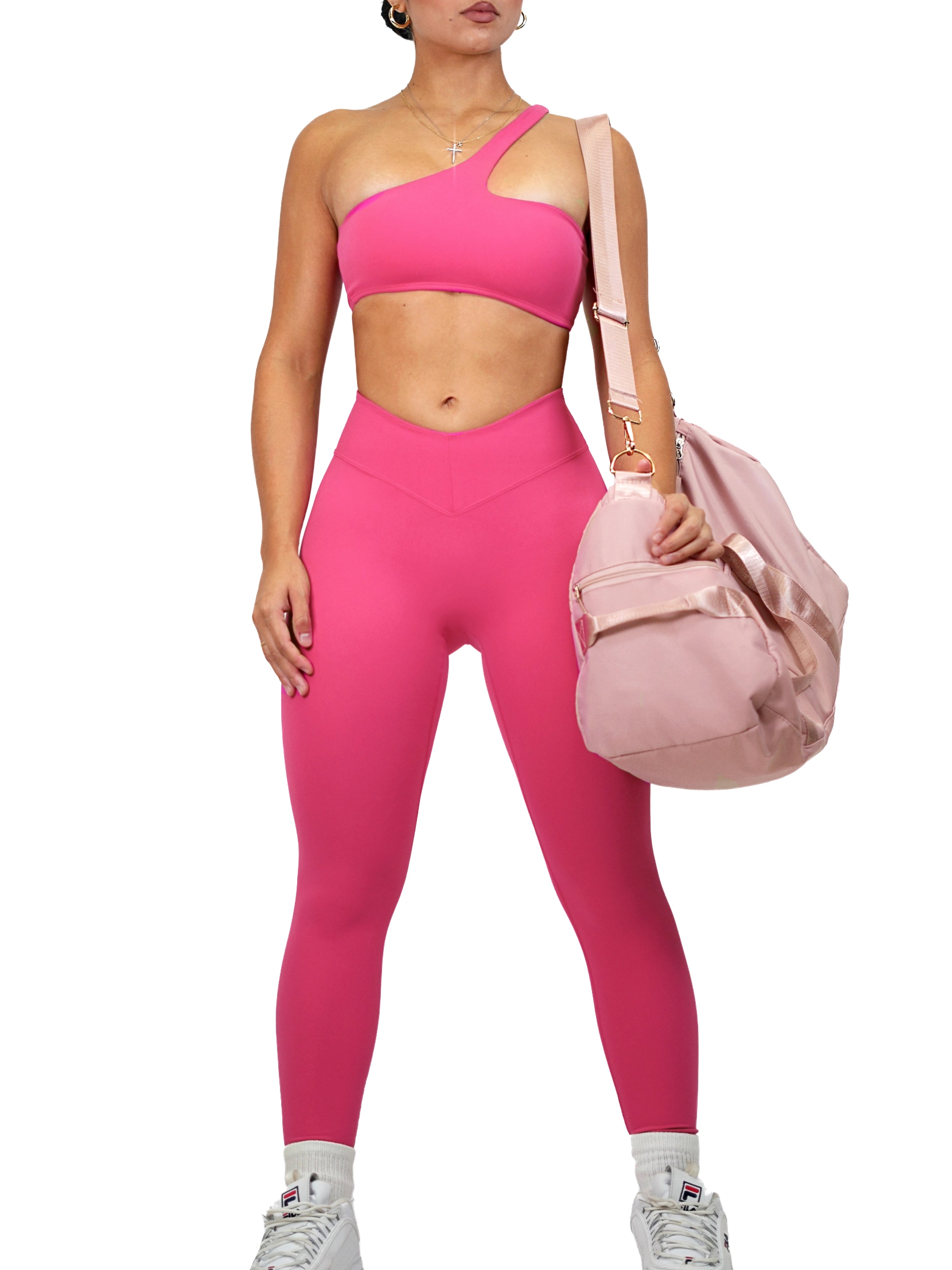 Athletic V Leggings (Hot Pink)