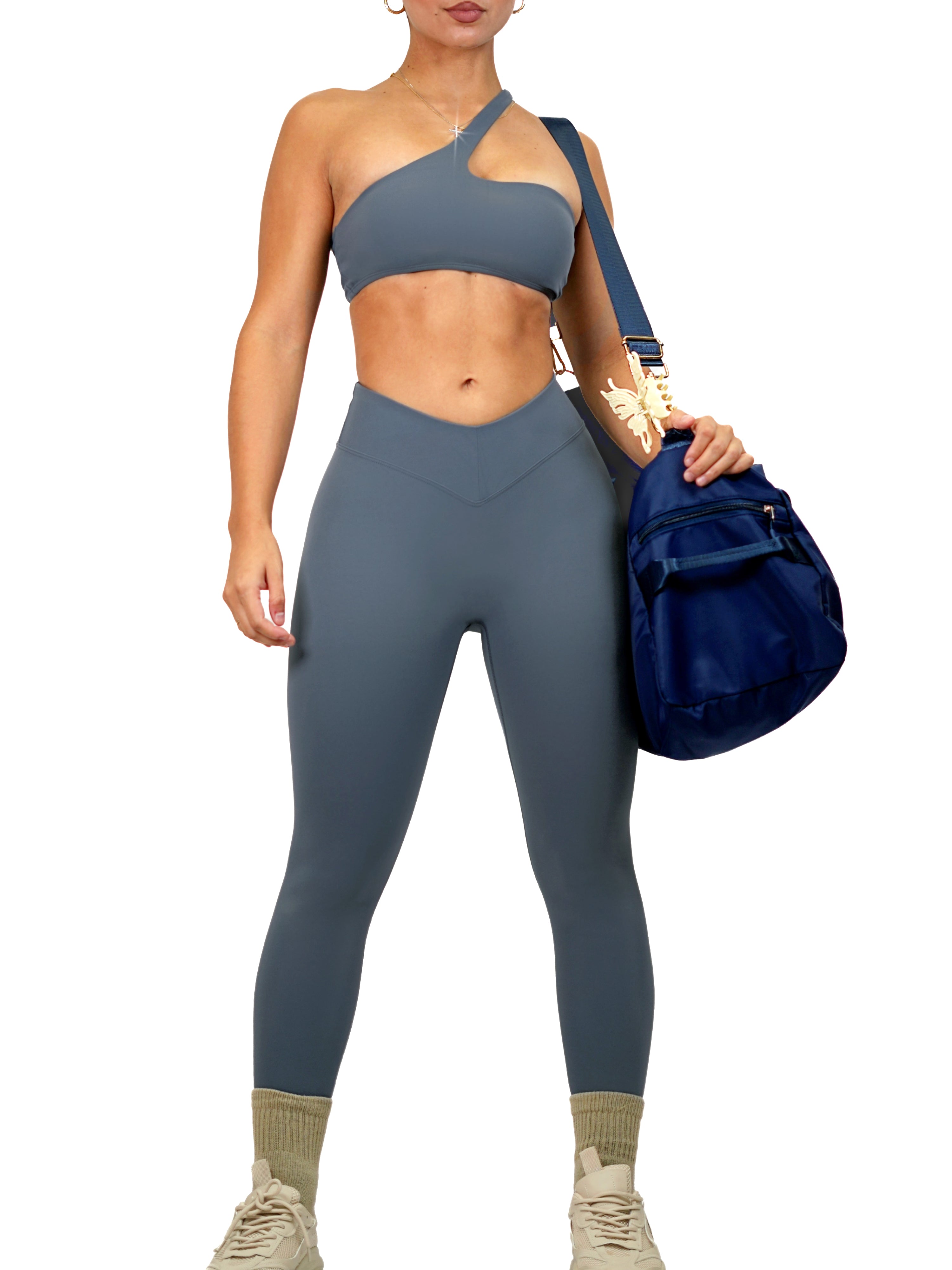 Athletic V Leggings (Charcoal)