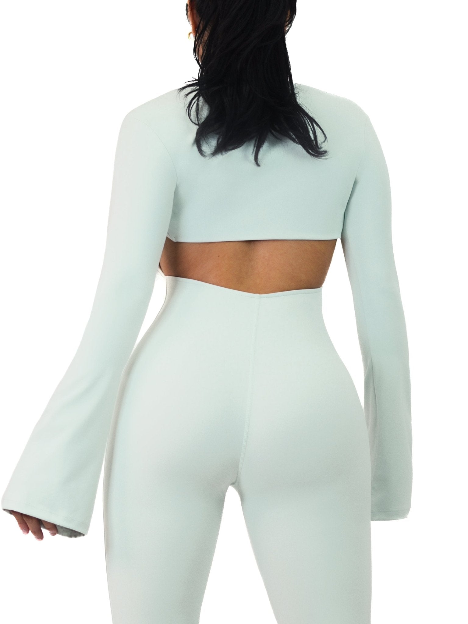 Flared Bolero Long Sleeves (Misty) - Fitness Fashioness