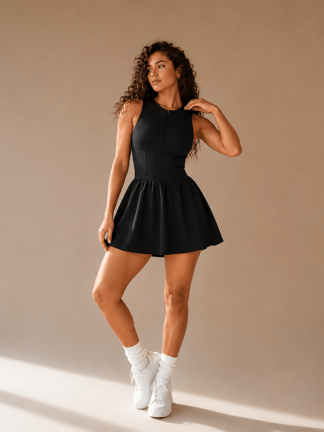 Heritage Club Tennis Dress (Black Swan) - Fitness Fashioness