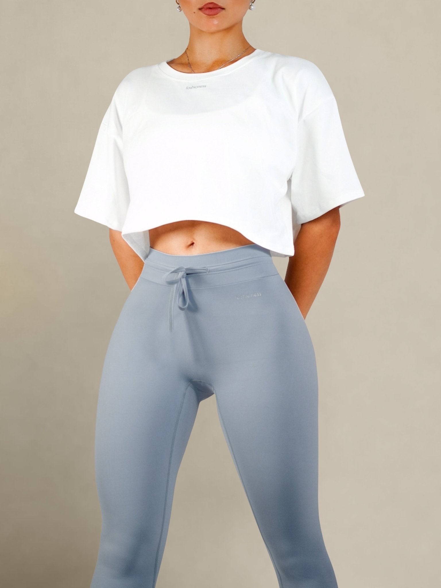 LuxeForm Cropped Short Sleeve Cover (White) - Fitness Fashioness