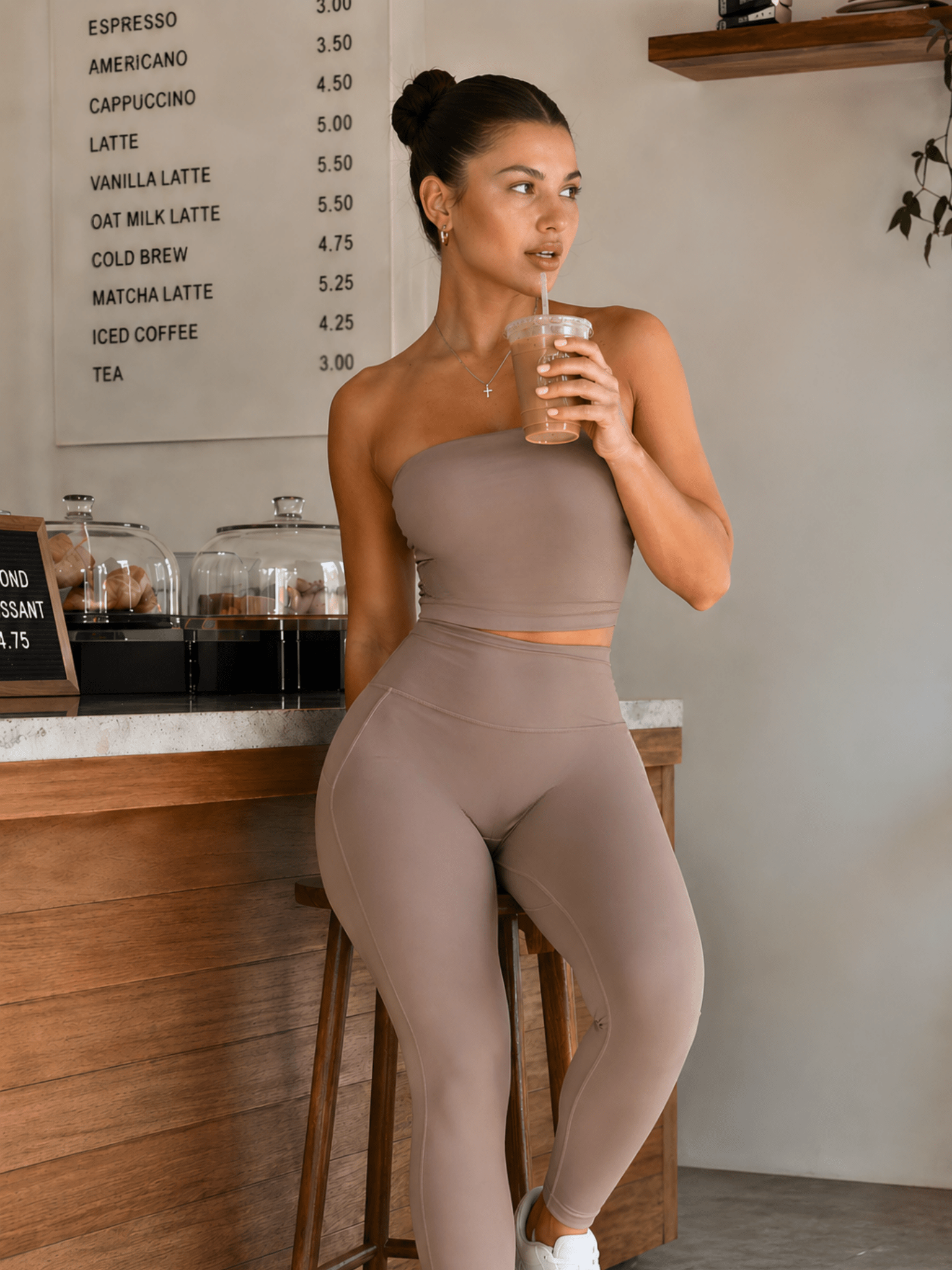 Milestone High Waisted Leggings (Birch) - Fitness Fashioness