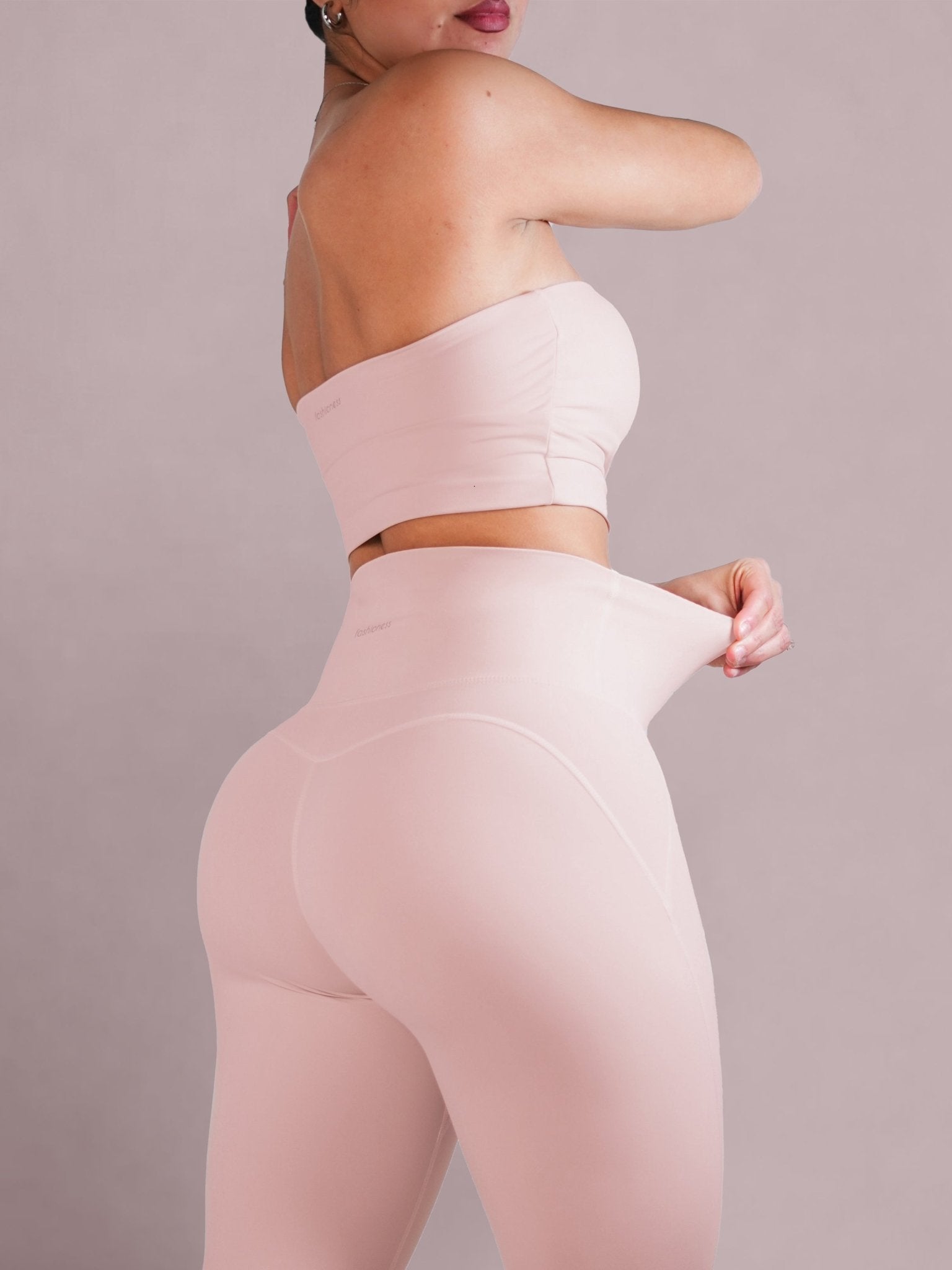 Milestone Strapless Sports Top (Creamy Pink) - Fitness Fashioness