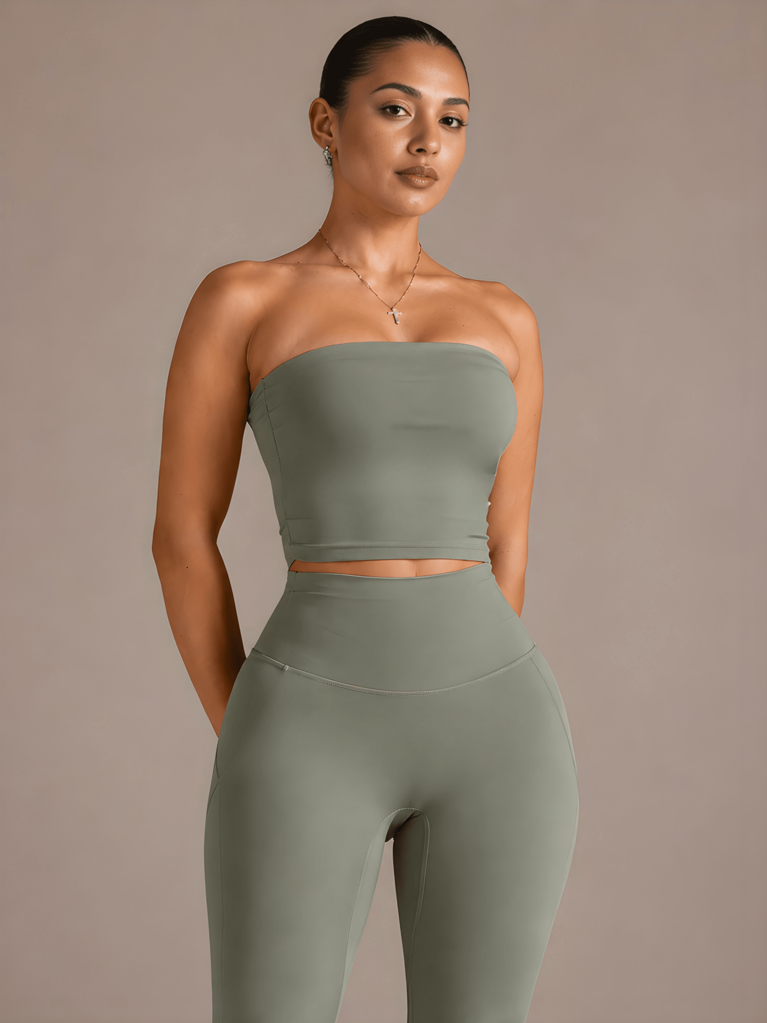 Milestone Strapless Sports Top (Eucalyptus Kiss) - Fitness Fashioness