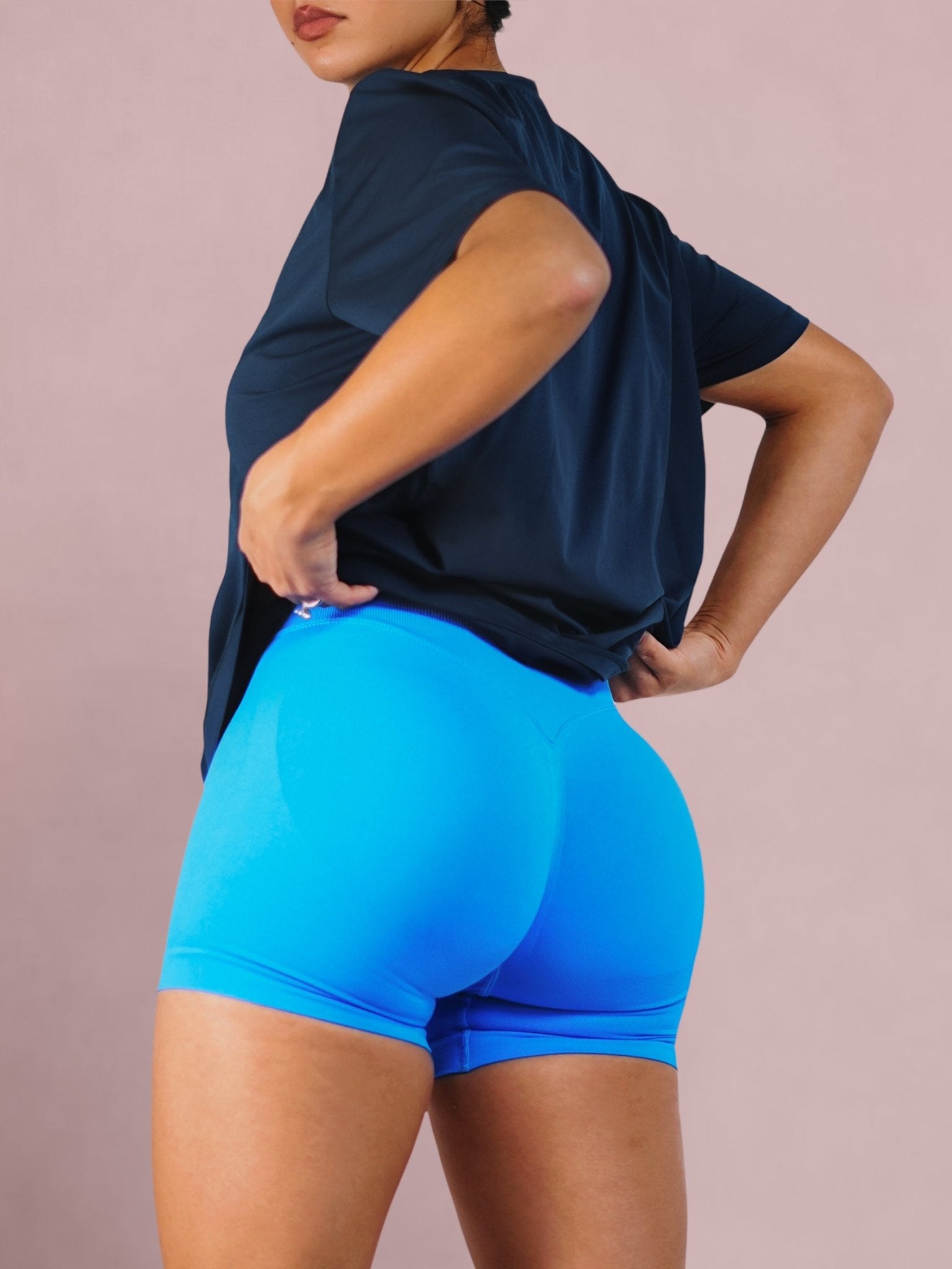 Off - Duty Warm Up Tee (Navy) - Fitness Fashioness