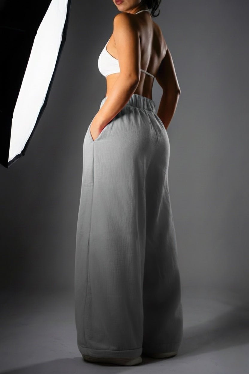 Oversized Blanket Joggers (Gray) - Fitness Fashioness