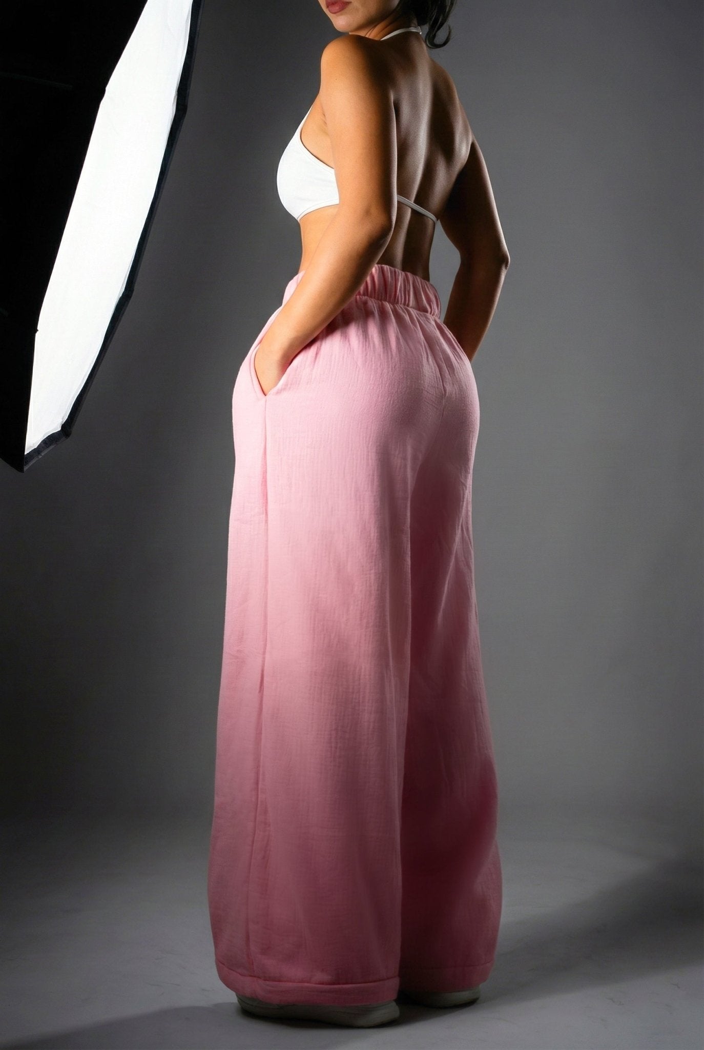 Oversized Blanket Joggers (Pink) - Fitness Fashioness