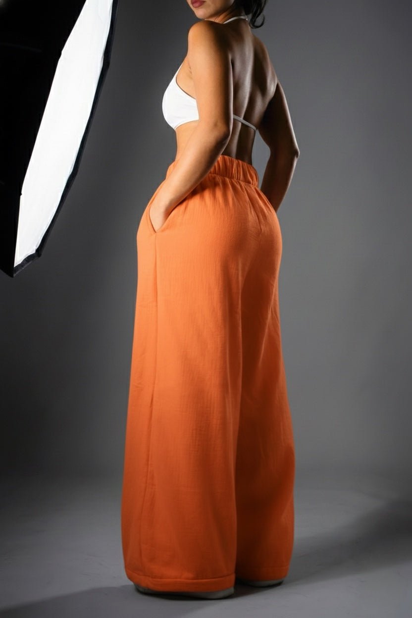 Oversized Blanket Joggers (Spice Orange) - Fitness Fashioness