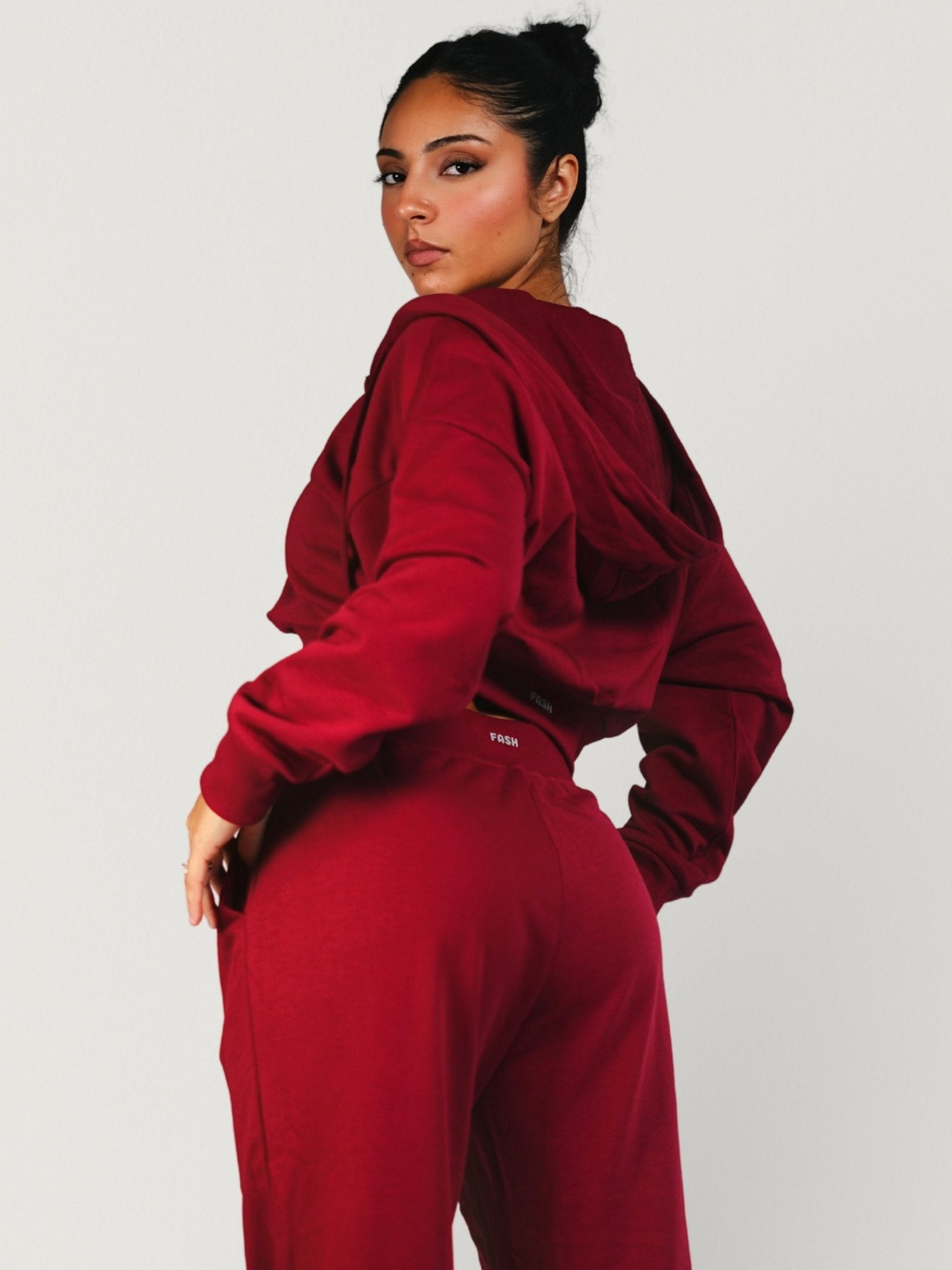 (PRE - ORDER) Cozy Zipper Jacket (Autumn Cherry) - Fitness Fashioness