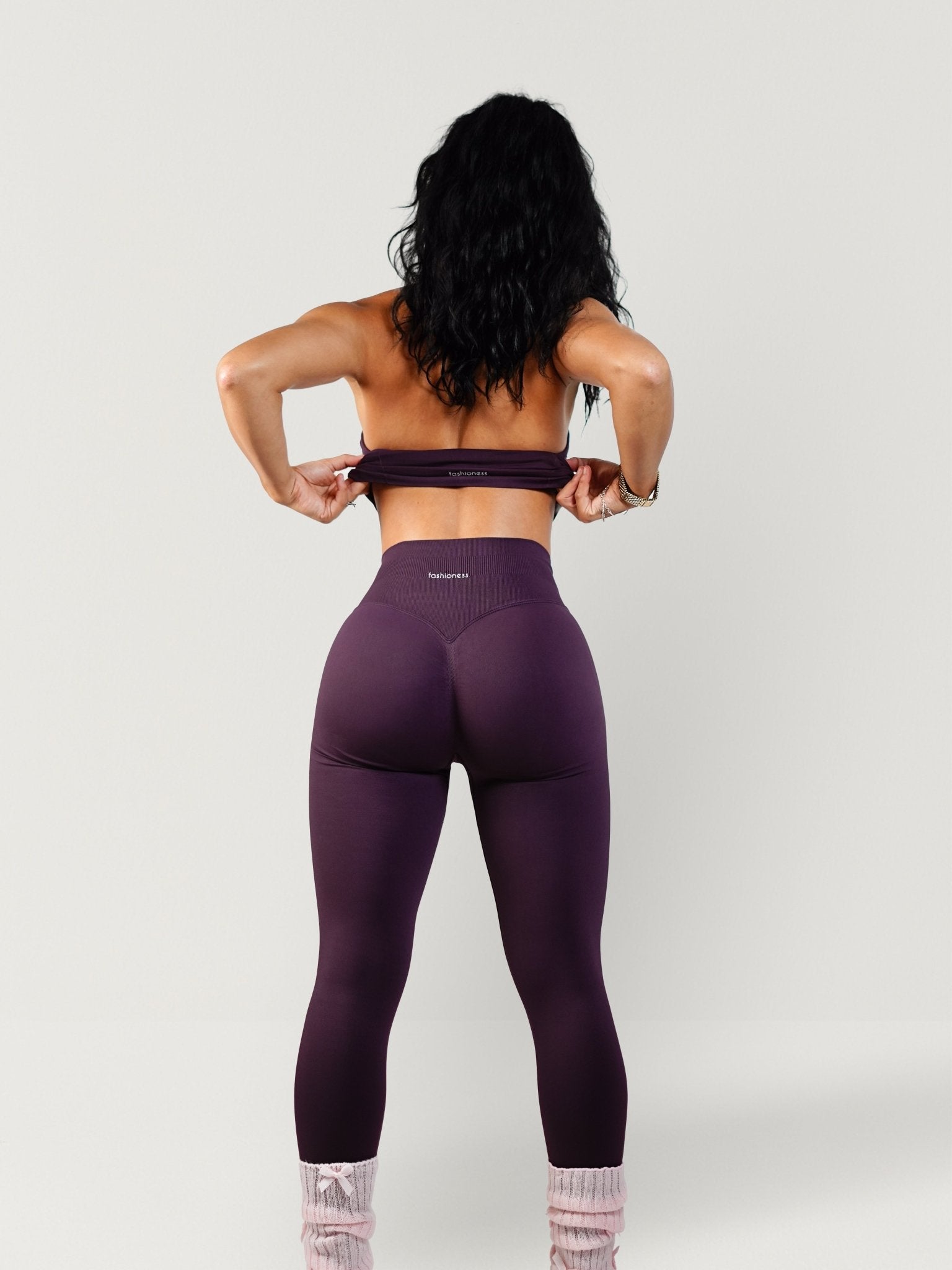 (PRE - ORDER) Curve Club Leggings (Blackberry Purple) - Fitness Fashioness