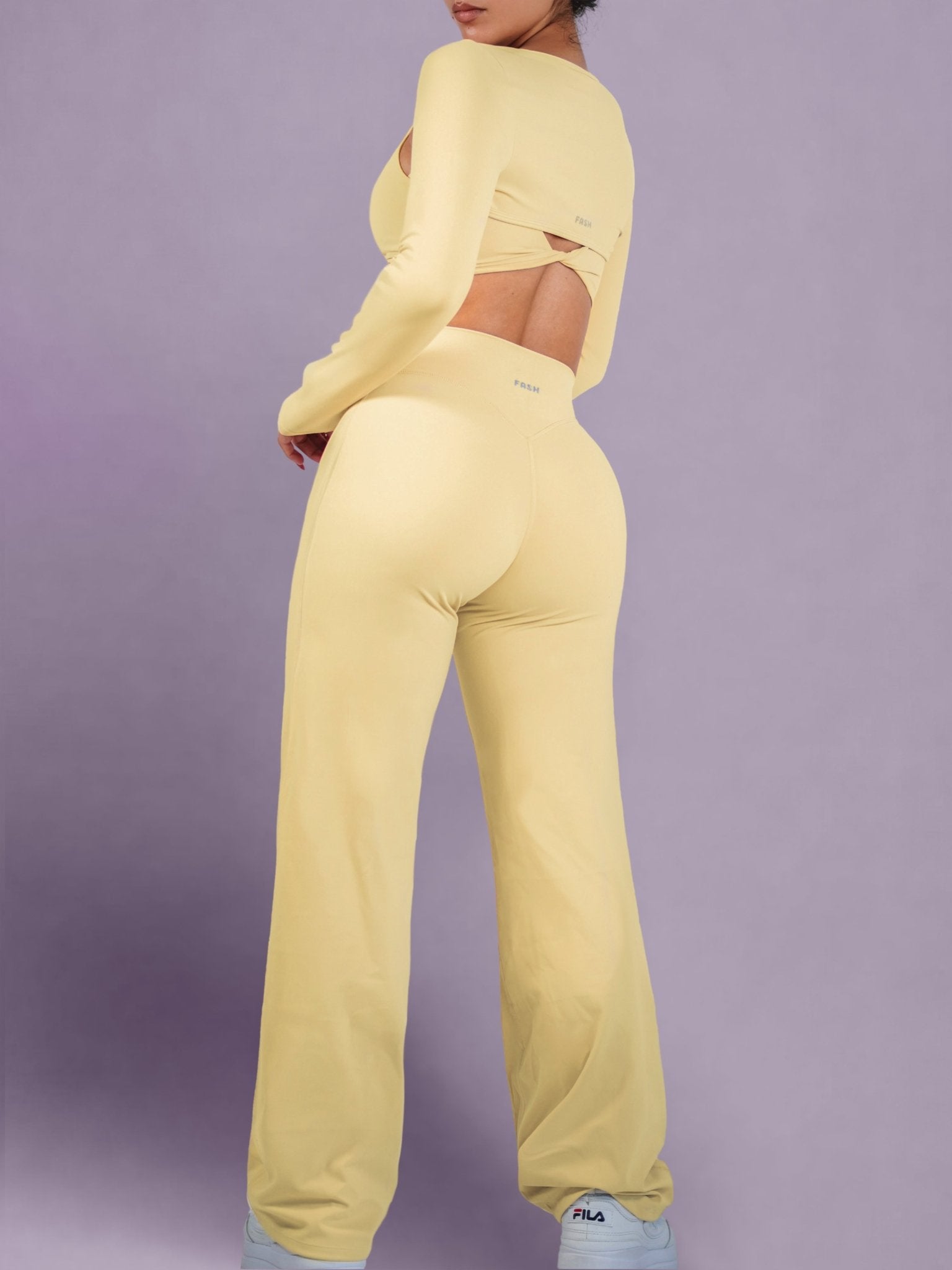 (PRE - ORDER) Dollhouse Straight Leg Leggings (Lemontini) - Fitness Fashioness