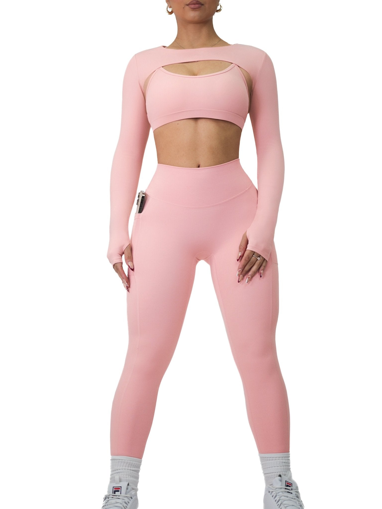 Premier Buttersoft Pocket Leggings (Blush Pink) - Fitness Fashioness