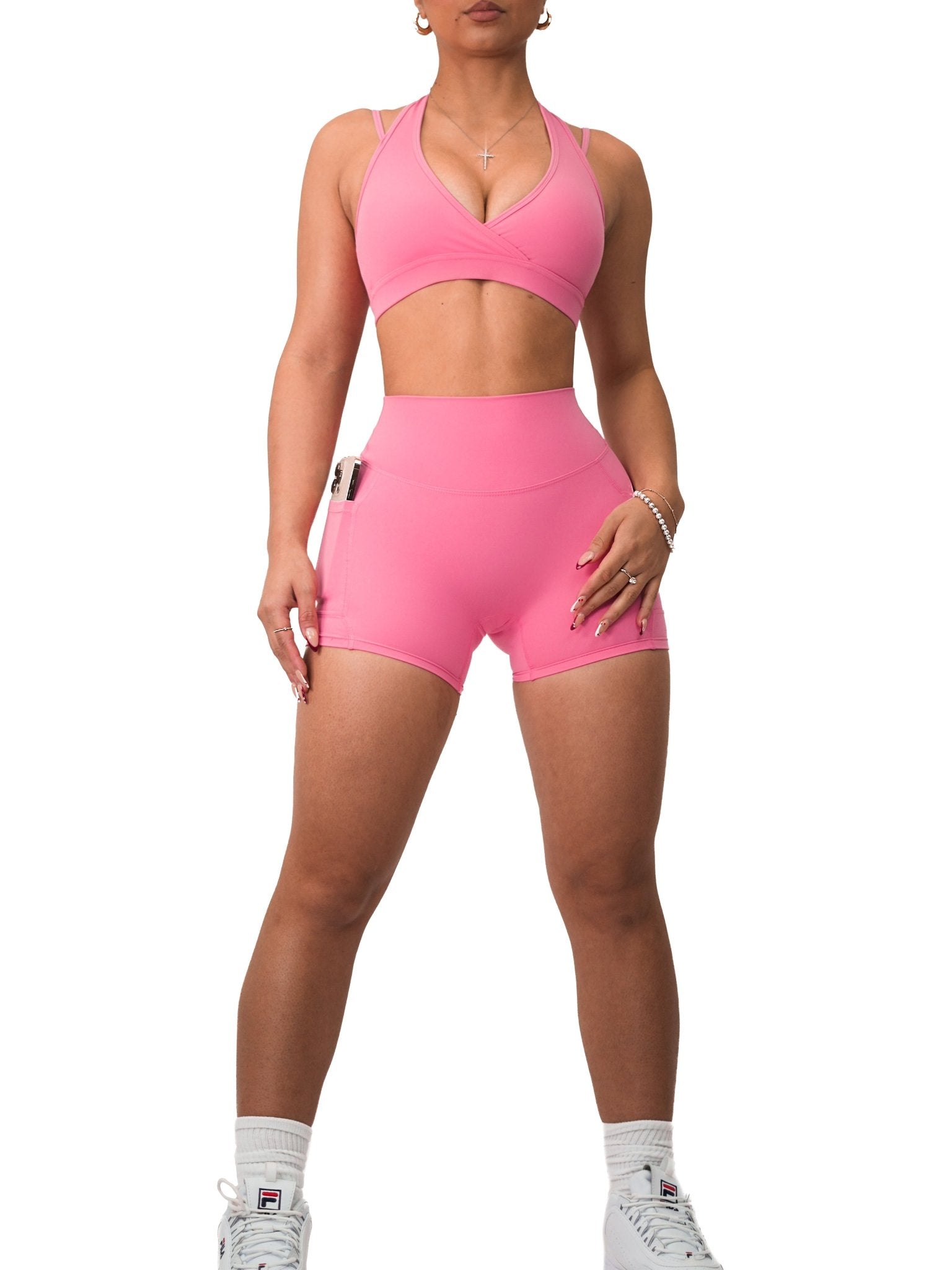 Premier Buttersoft Pocket Shorts (Pink Dream) - Fitness Fashioness