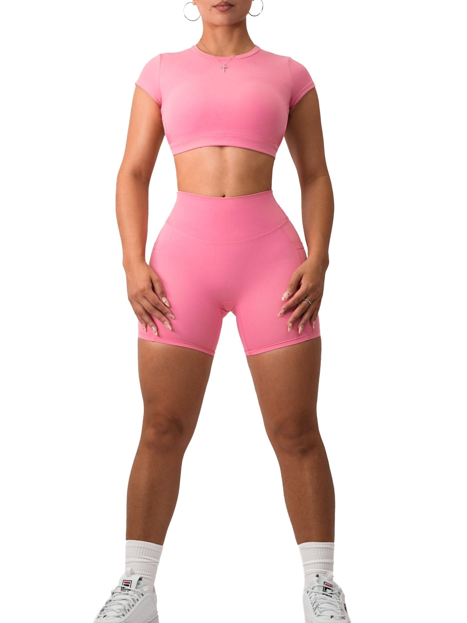 Premier Buttersoft Pocket Shorts (Pink Dream) - Fitness Fashioness