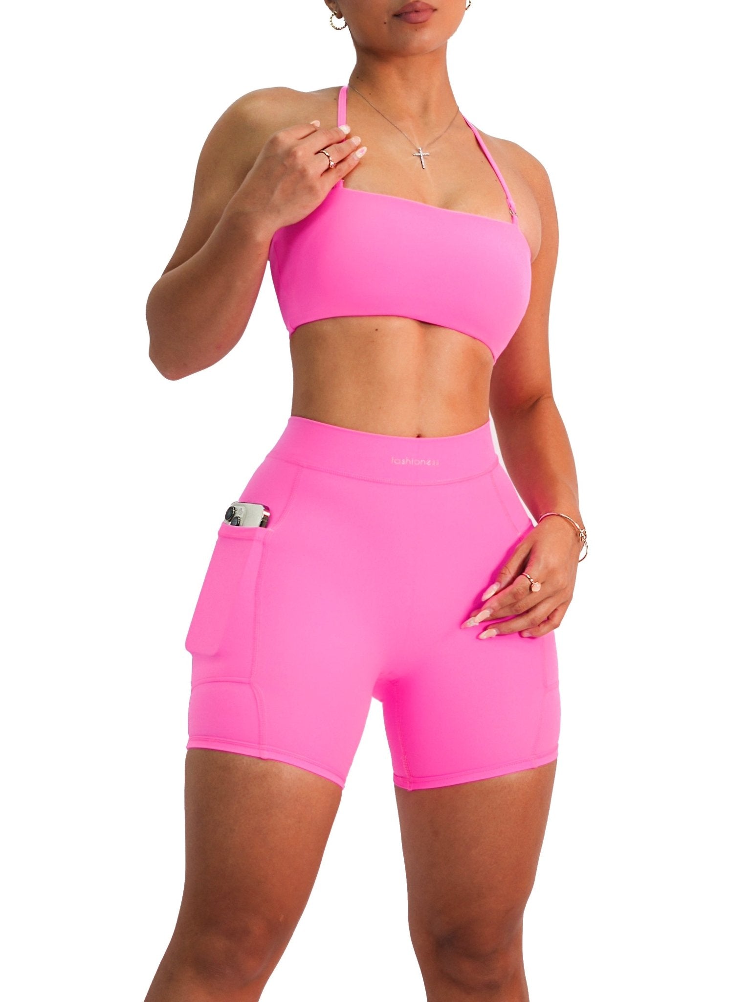 Premier Tube Top Sports Bra (Exotic Pink) - Fitness Fashioness