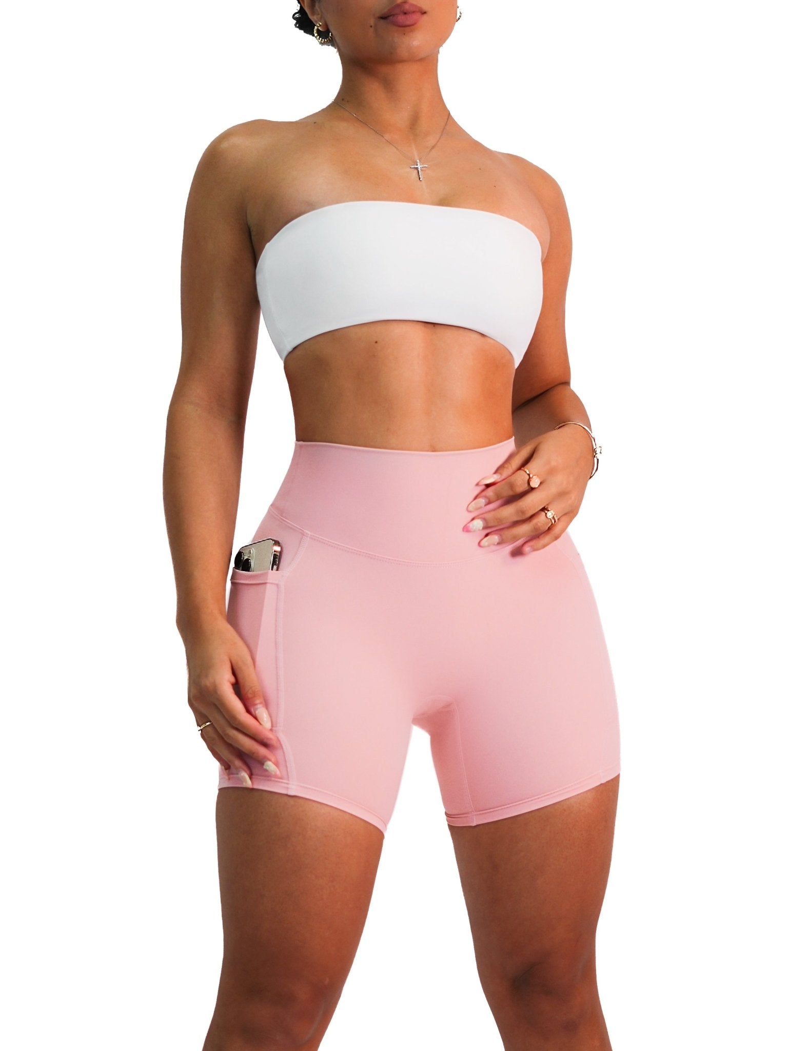 Premier Tube Top Sports Bra (White) - Fitness Fashioness