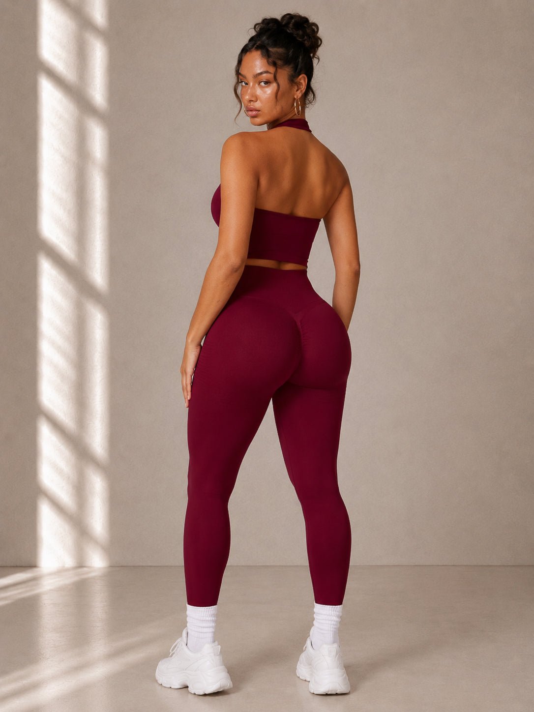 Refine Seamless Leggings (Cherry Red) - Fitness Fashioness