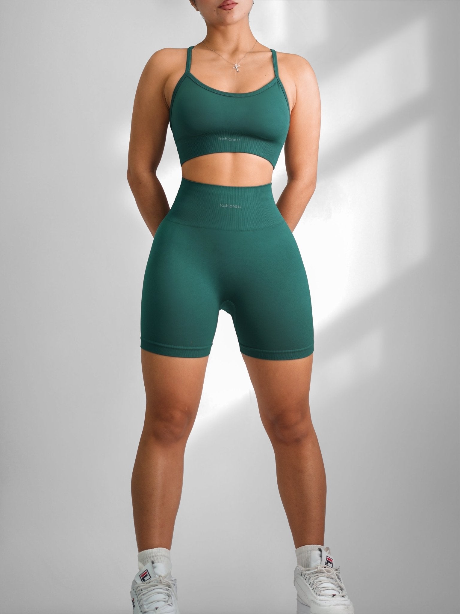 Sculpt Scrunch Shorts (Jade) - Fitness Fashioness
