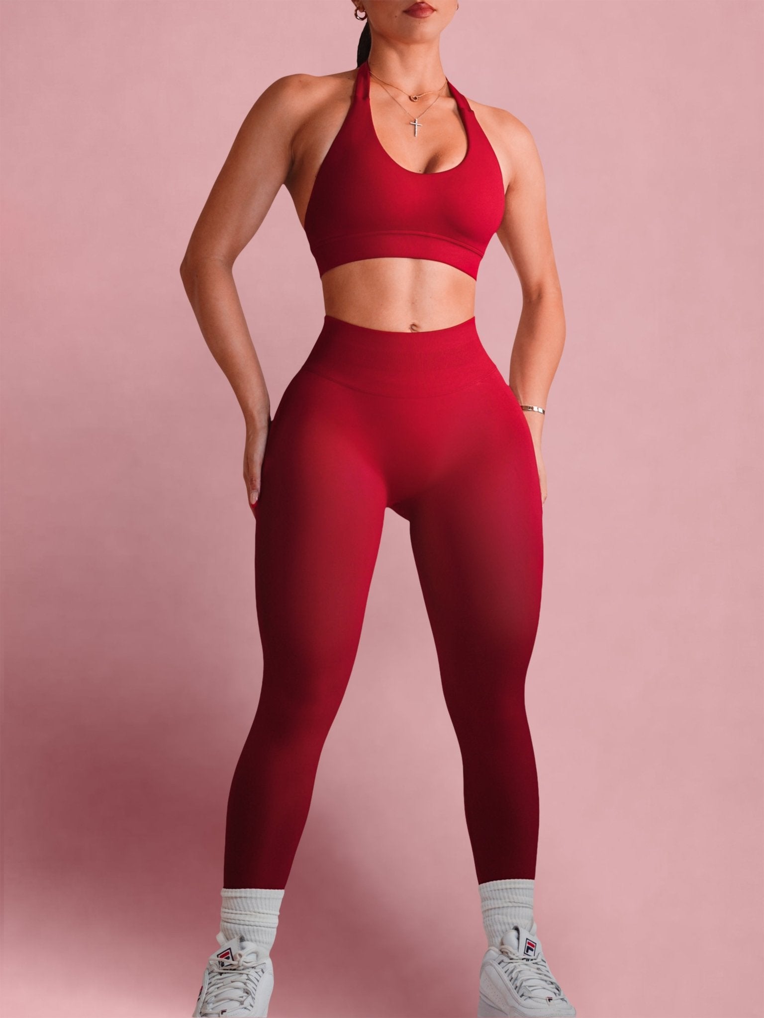 Sculpt Society Leggings (Bouquet Red) - Fitness Fashioness