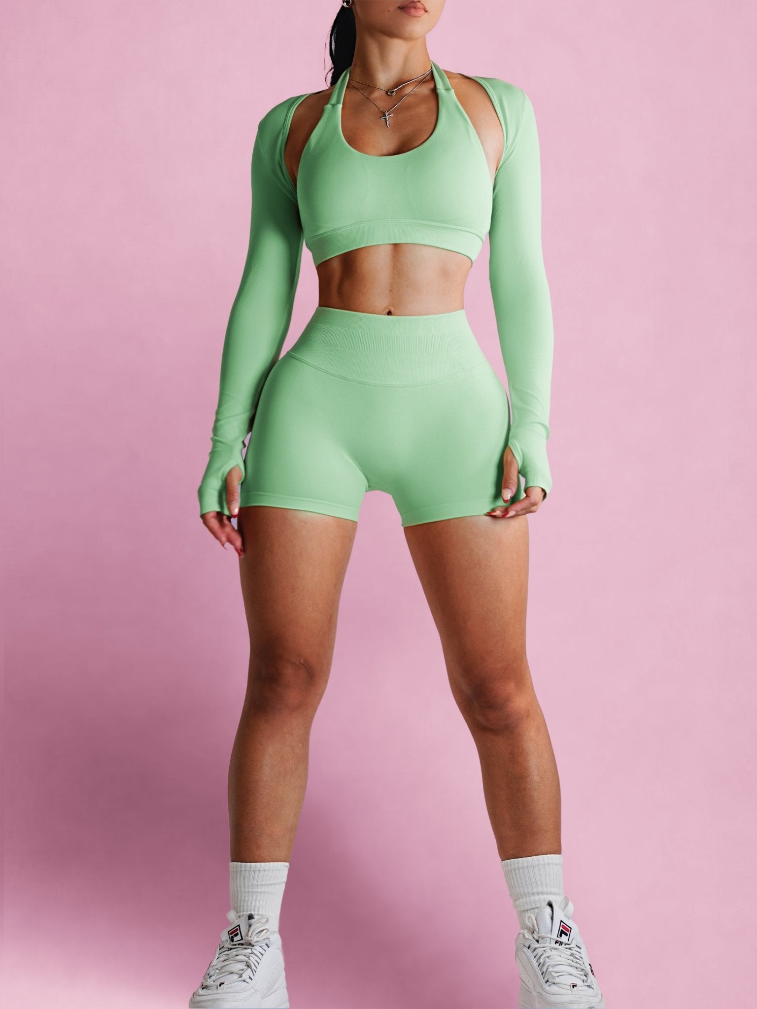 Sculpt Society Shorts (Seafoam) - Fitness Fashioness