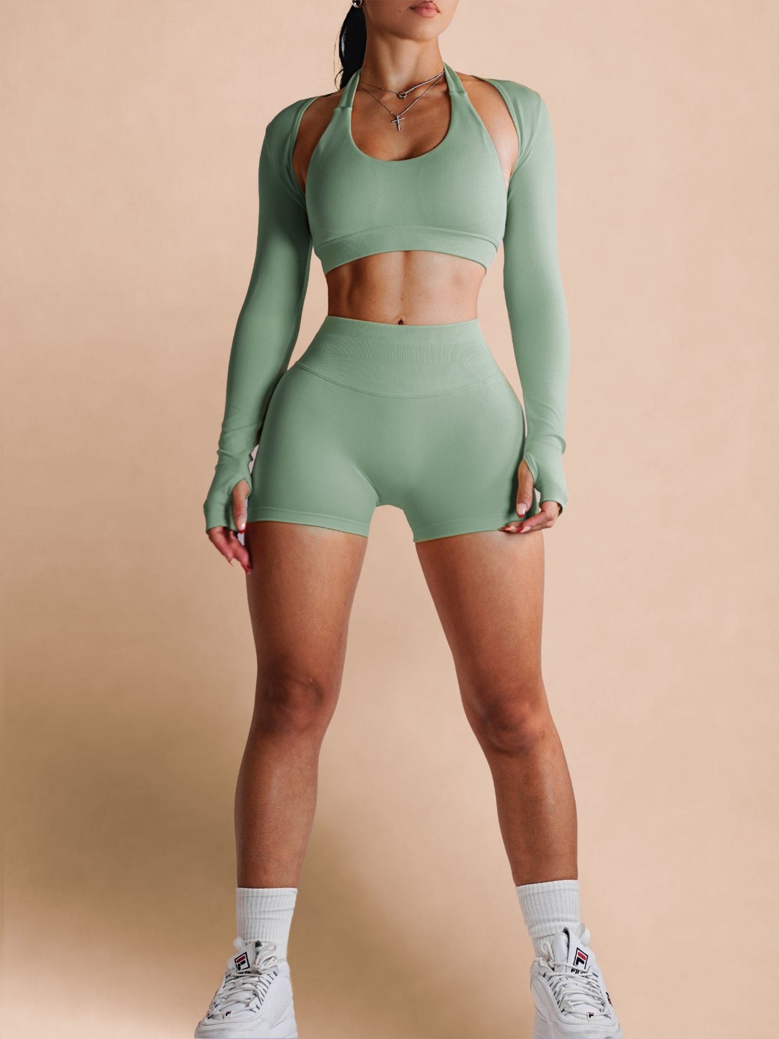 Sculpt Society Shorts (Vintage Mint) - Fitness Fashioness