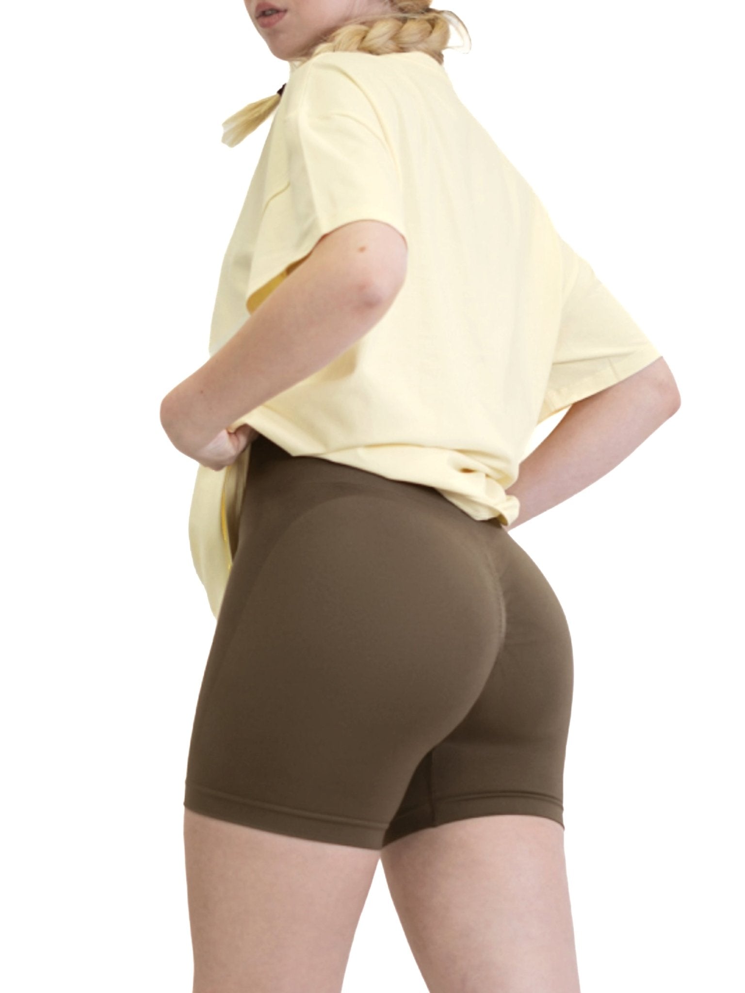 "Summer in Miami" Pump Tee (Butter Yellow) - Fitness Fashioness