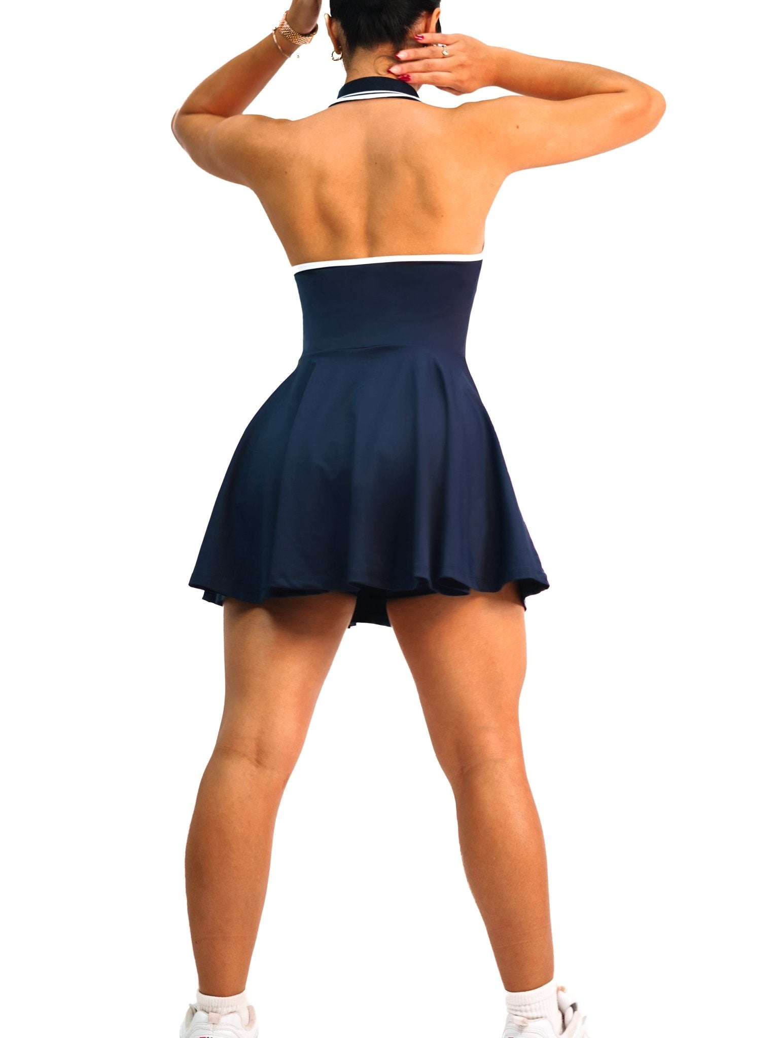 Timeless Tennis Dress (Navy Blue) - Fitness Fashioness